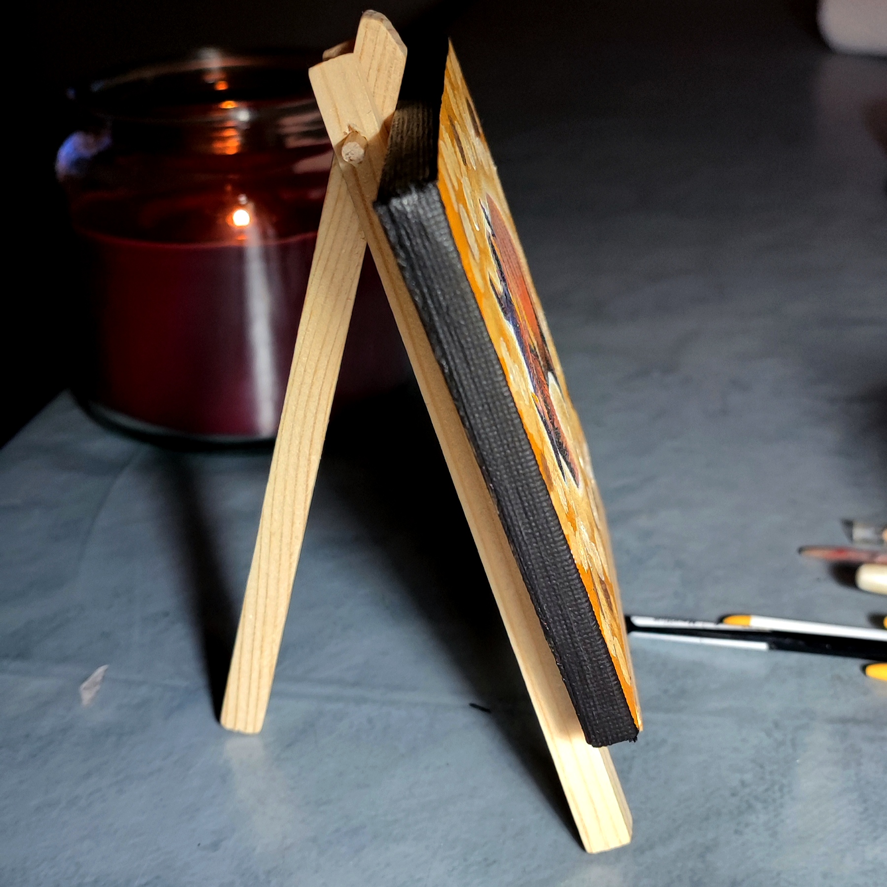 Mini toile 10X10cm bébé Rhinocéros d'Afrique du Sud 