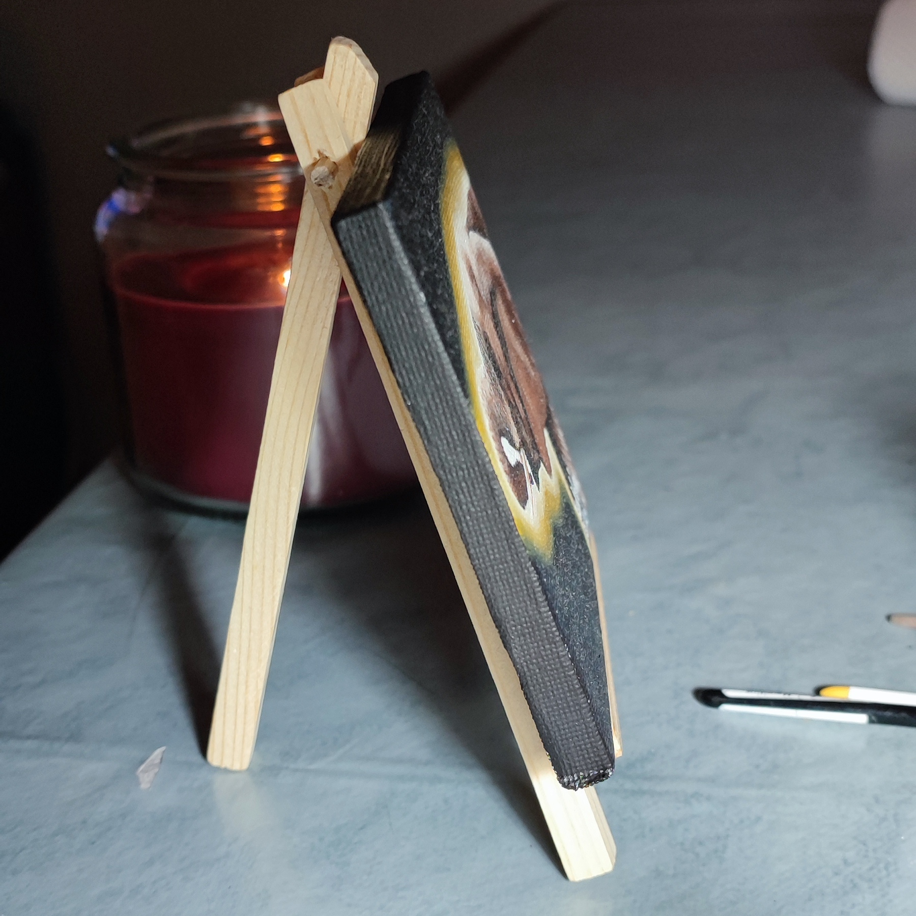 Mini toile 10X10cm bébé éléphant d'Afrique du Sud 