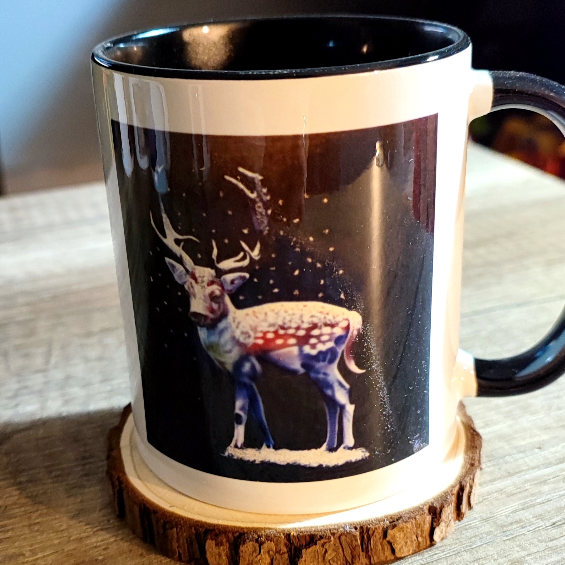 Mug d'après les deux toiles originales Cerf d'Hiver et Cerf d'Automne 