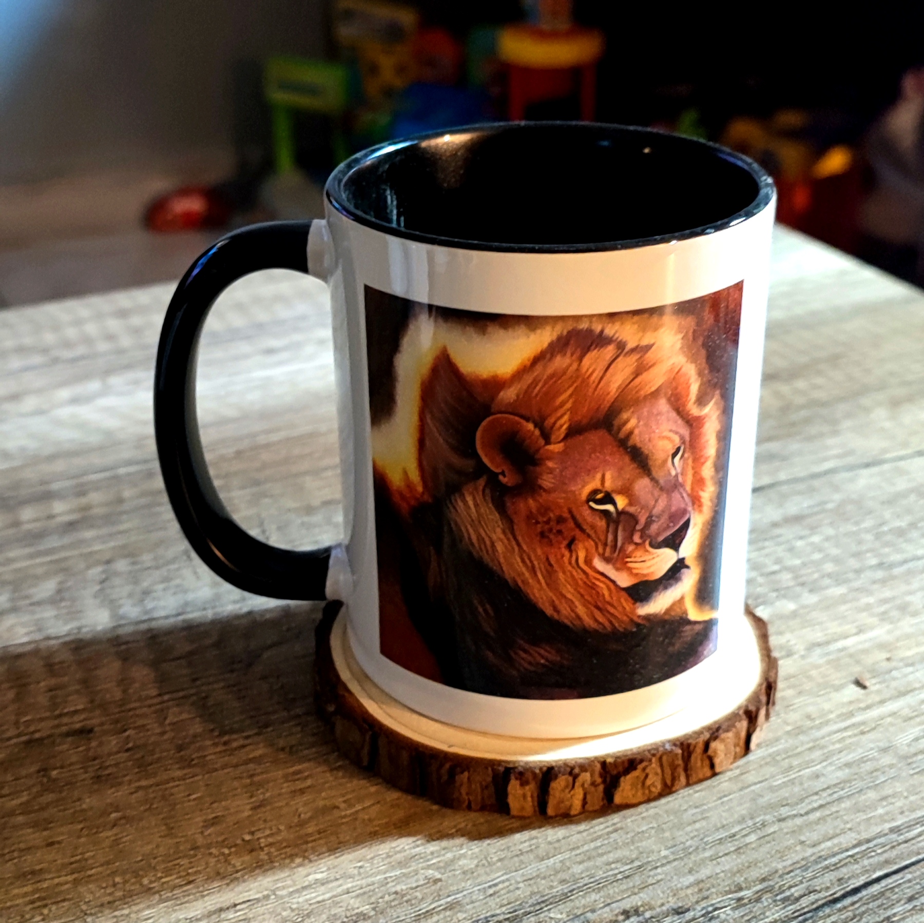 Mug d'après la toile originale Lion d'Afrique du Sud 