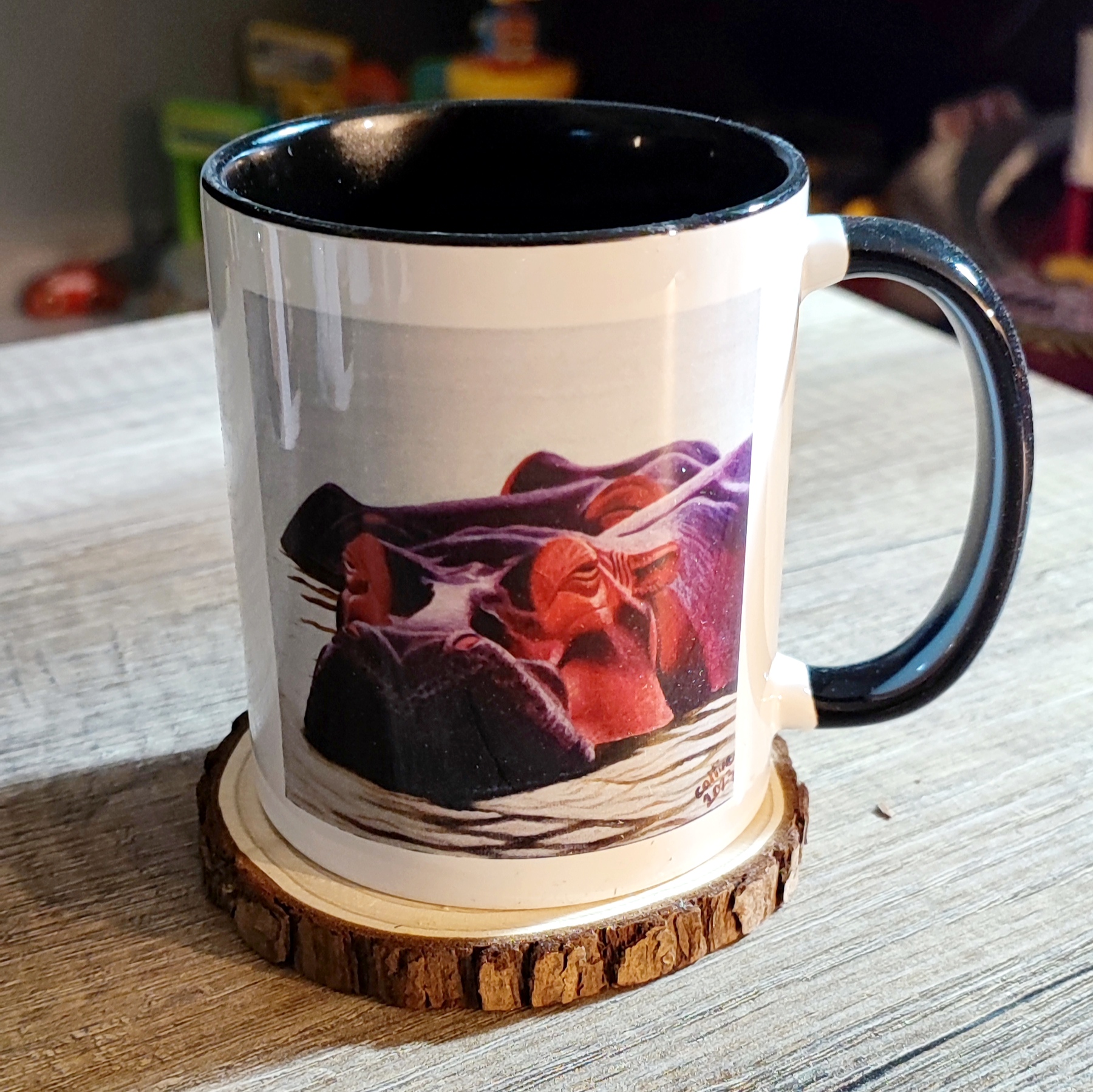 Mug d'après la toile originale Hippopotame de Ste Lucia 