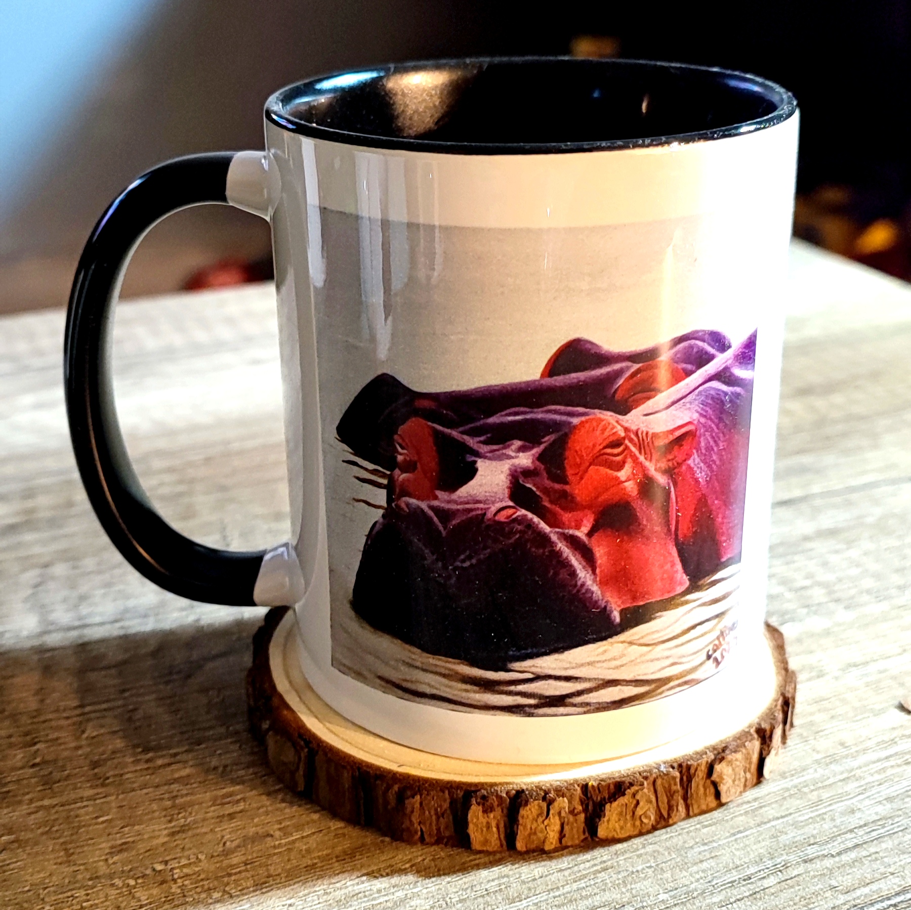 Mug d'après la toile originale Hippopotame de Ste Lucia 