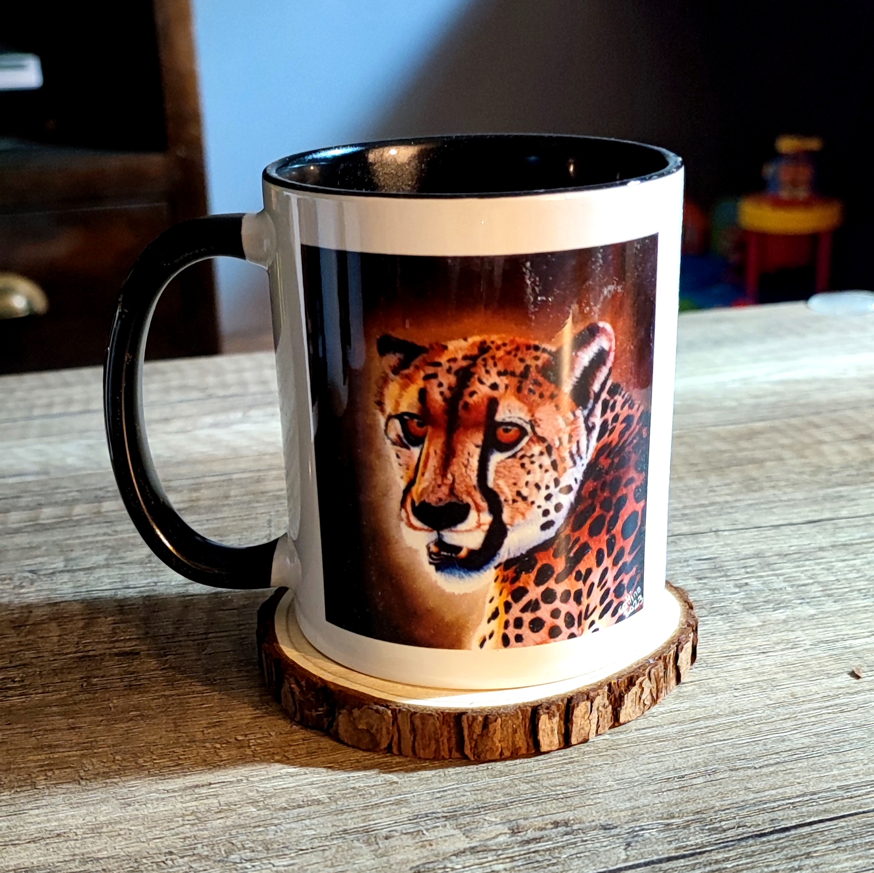 Mug d'après la toile originale Guépard d'Afrique du Sud 