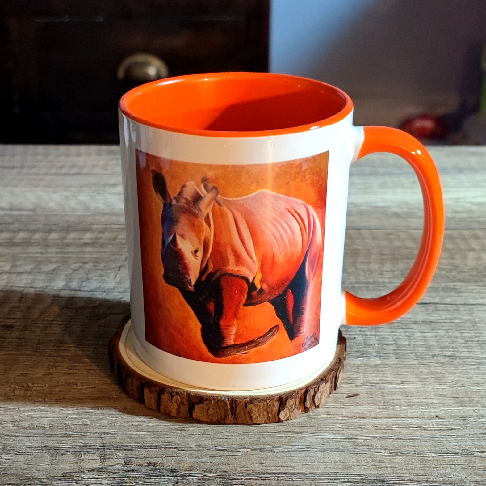Mug d'après la toile originale Rhinocéros d'Afrique du Sud 