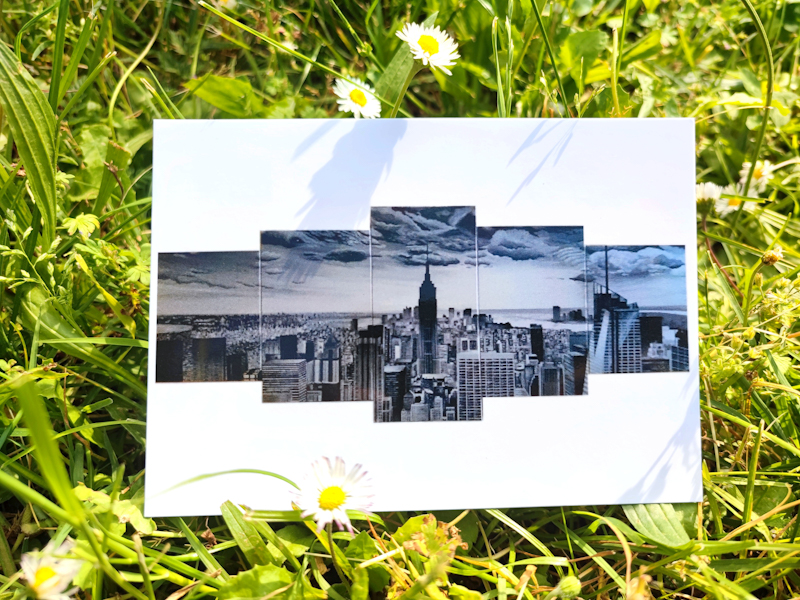 Carte postale d'après la toile originale "New York Polyptyque"