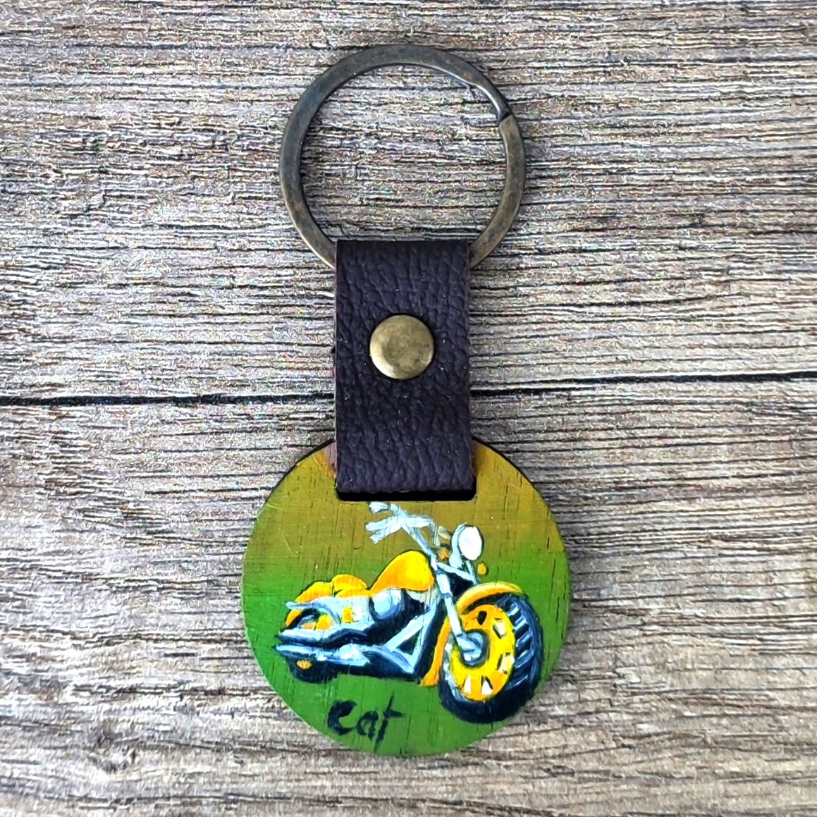 Porte clé Harley Davidson Jaune