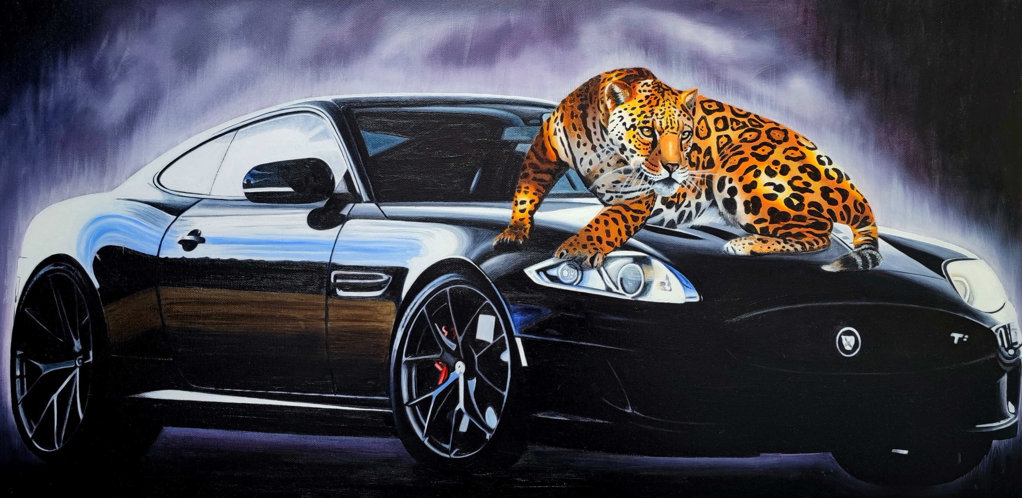 Toile originale "JaguarS" 80X40 cm