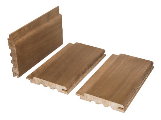 15x90x1500-2400 mm  Termo medienos dailylentės