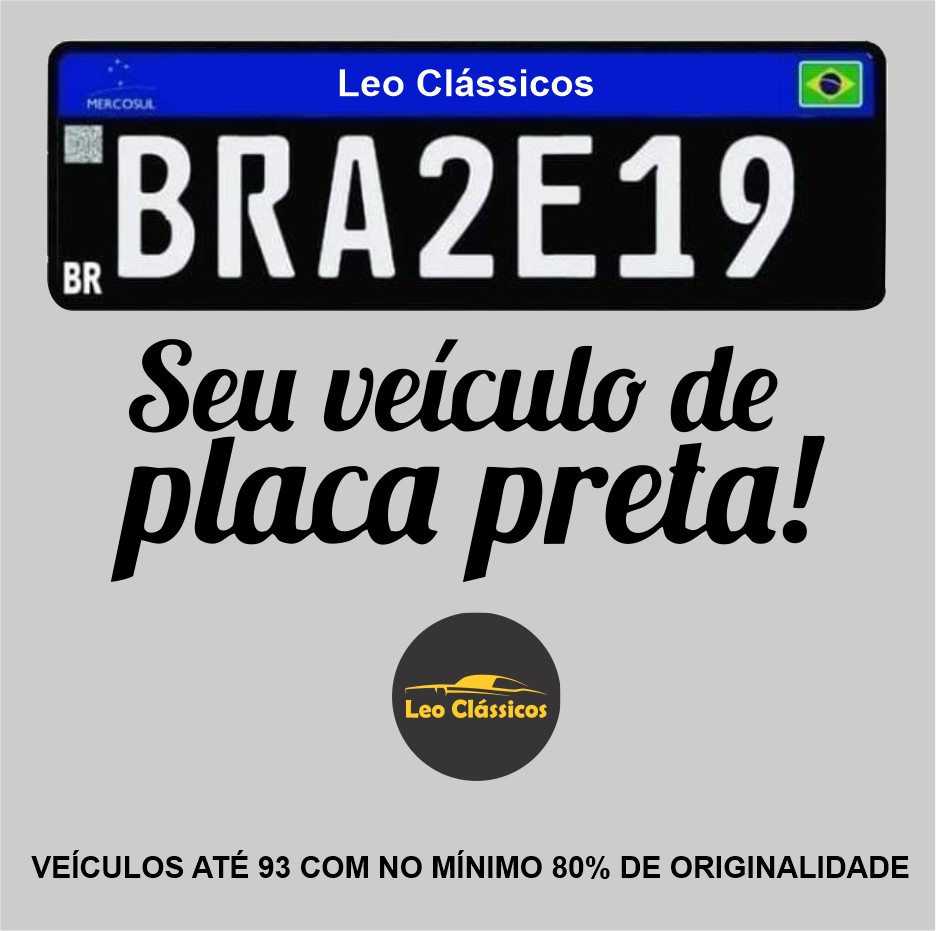 Certificado de Originalidade CVCOL Placa Preta
