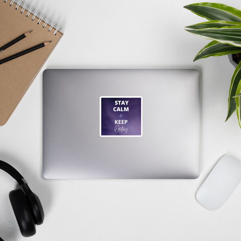Stay Calm & Keep Writing Notebook Sticker