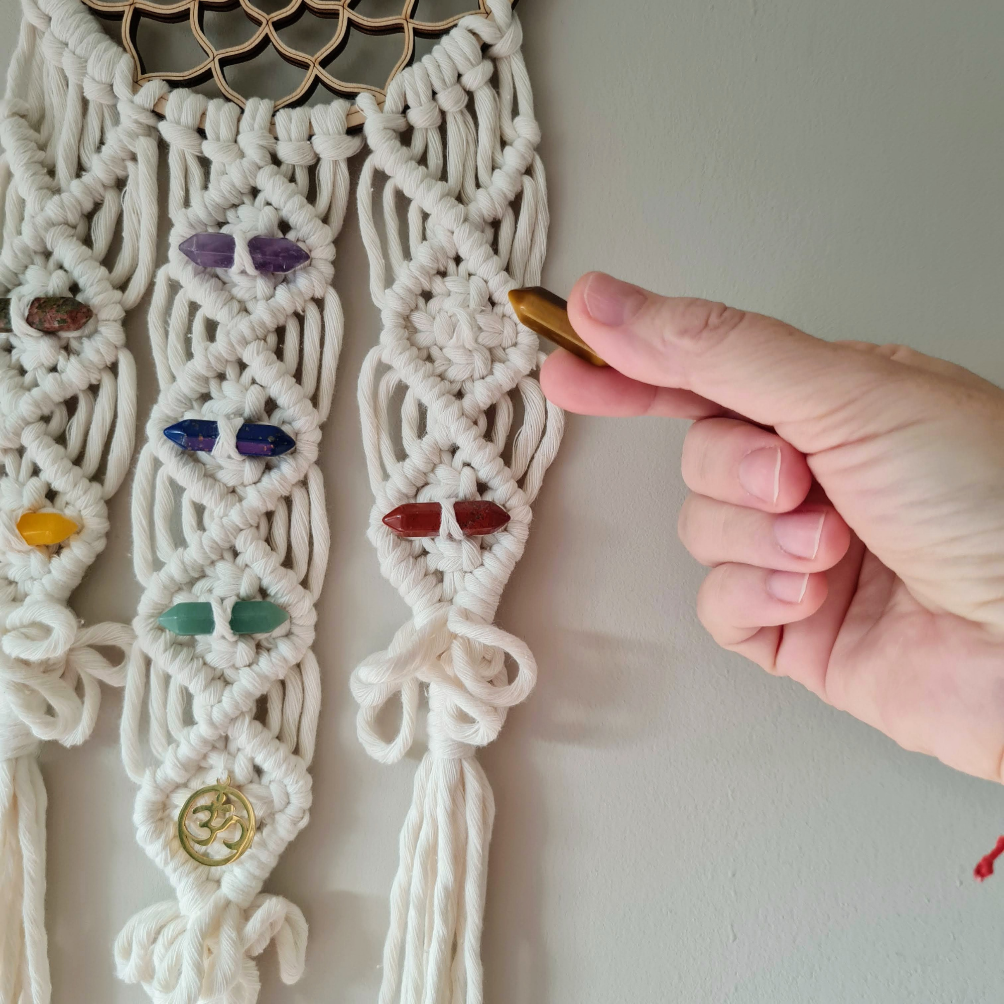 Mini Chakra Wall Hanging with 7 Chakra Stones