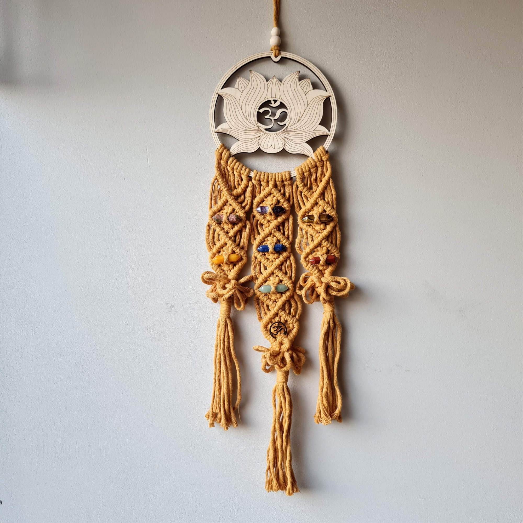 Mini Chakra Wall Hanging with 7 Chakra Stones