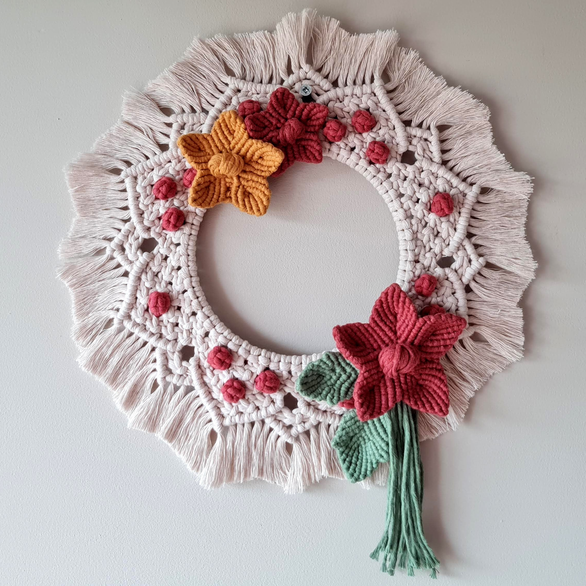Floral Macrame Wreath