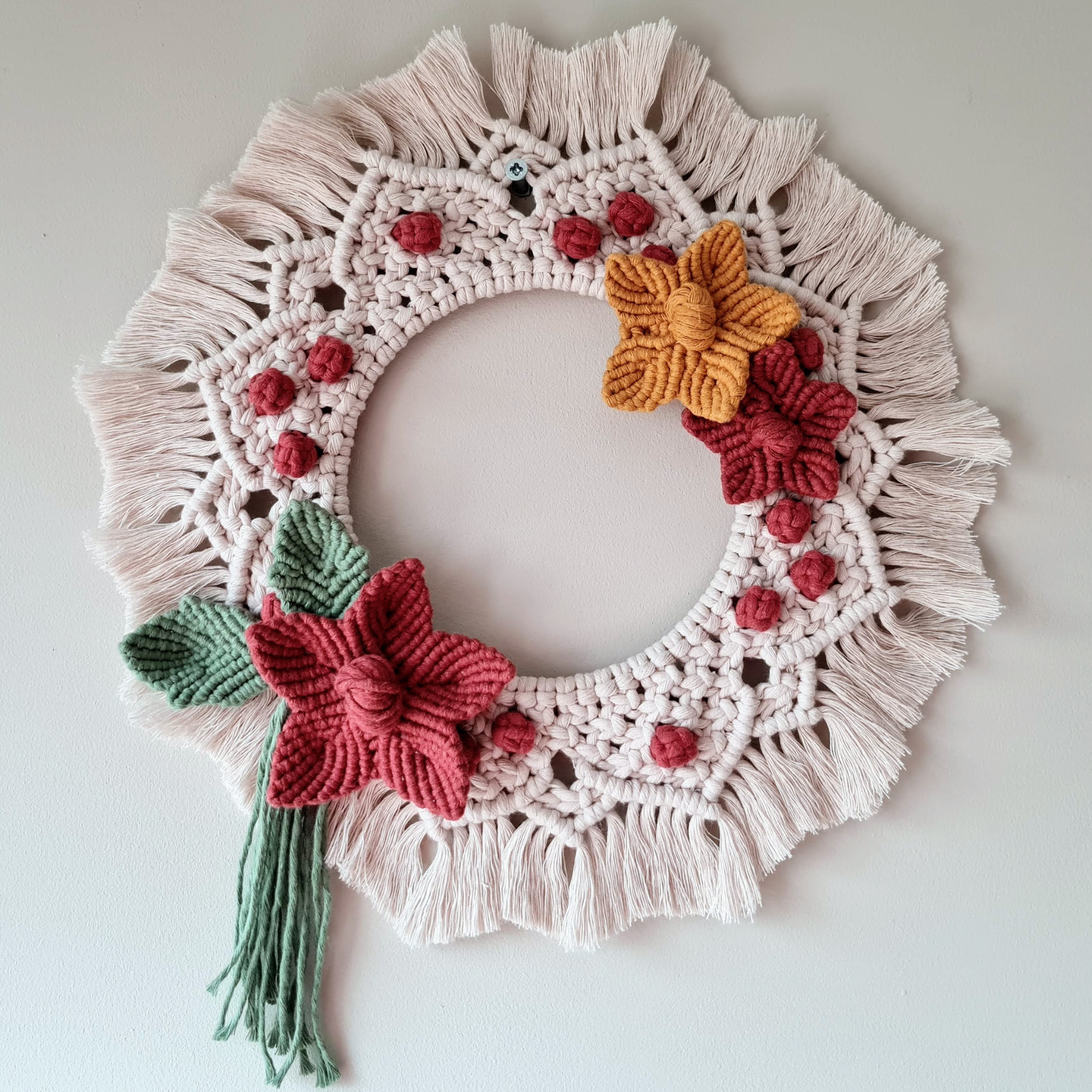 Floral Macrame Wreath