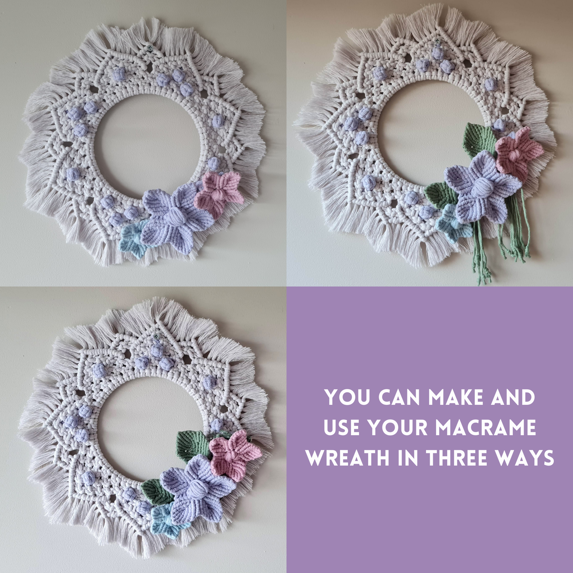 DIY Floral Macrame Wreath Kit