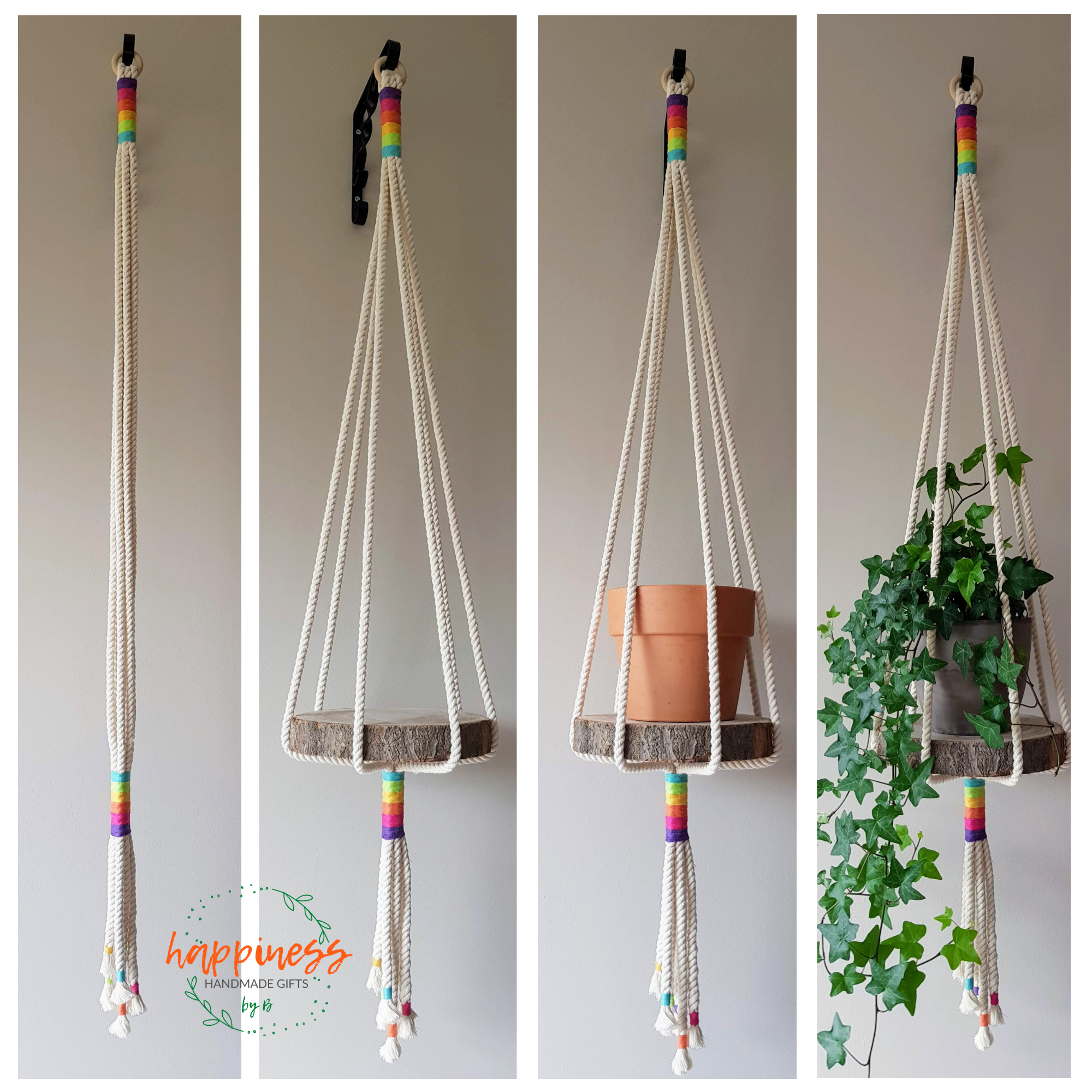 Macrame Plant Hanger Kit, Materials and Video Tutorial