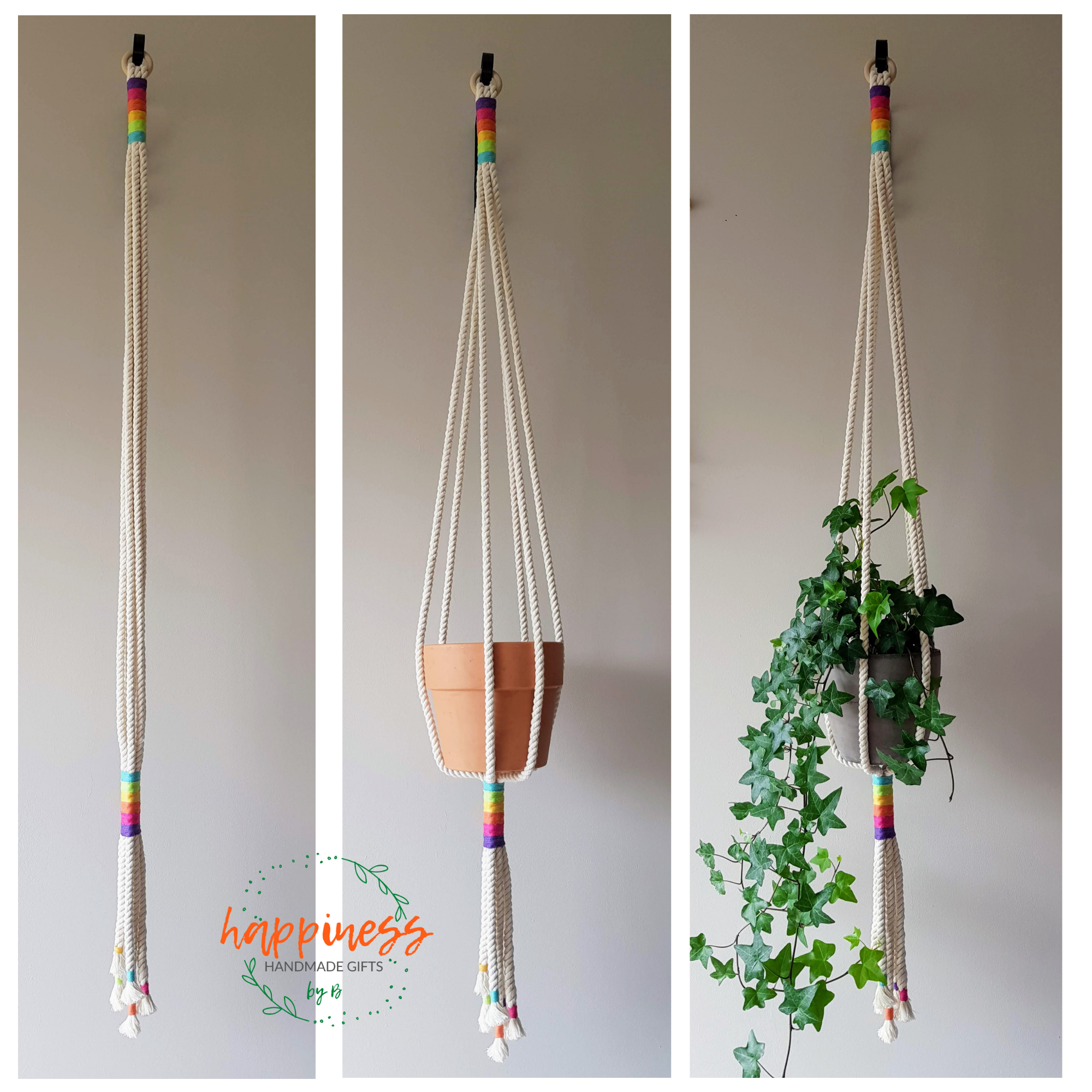 Macrame Plant Hanger Kit, Materials and Video Tutorial