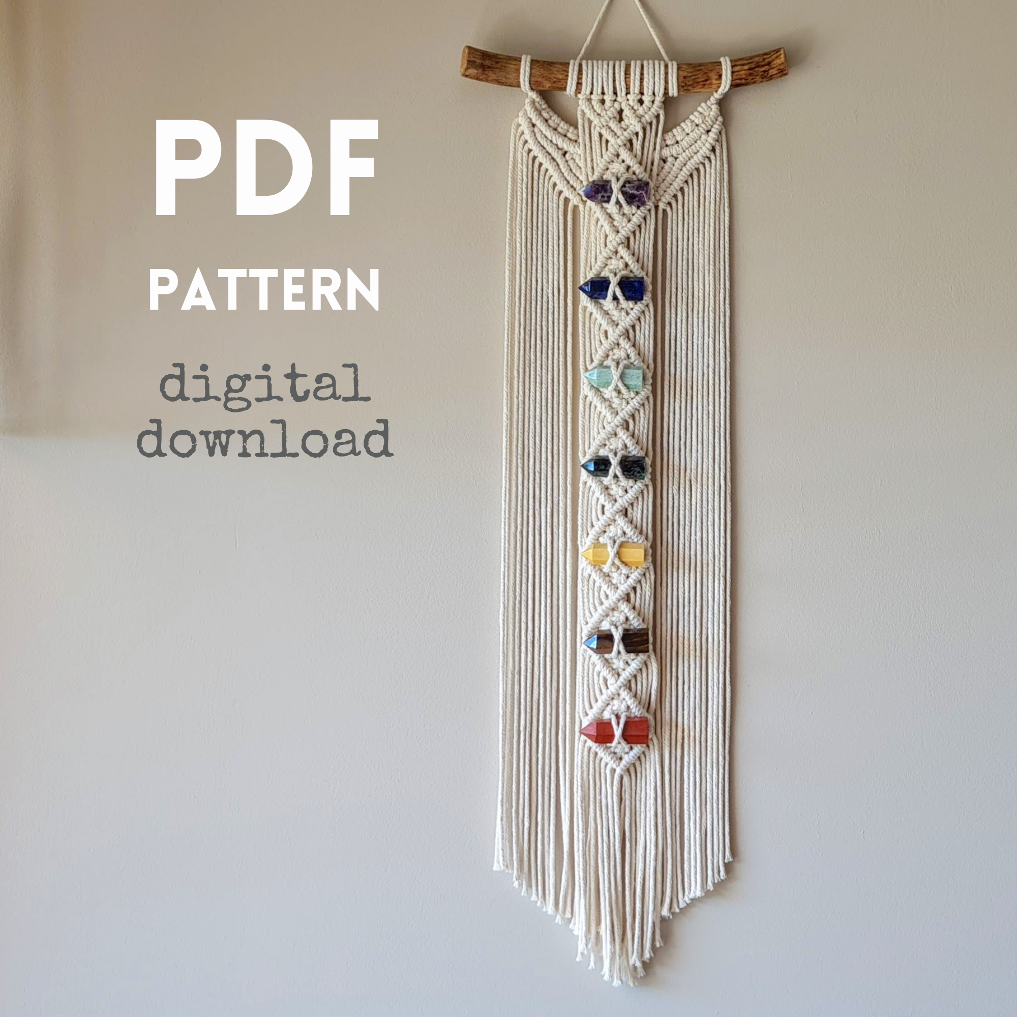 Chakra Macrame Wall Hanging pattern
