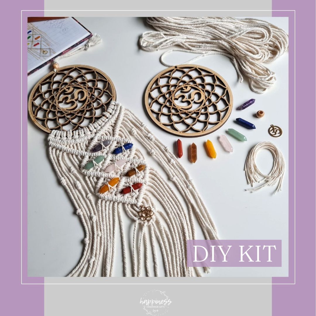 DIY Macrame Kit, Mini Chakra Macrame DIY Set