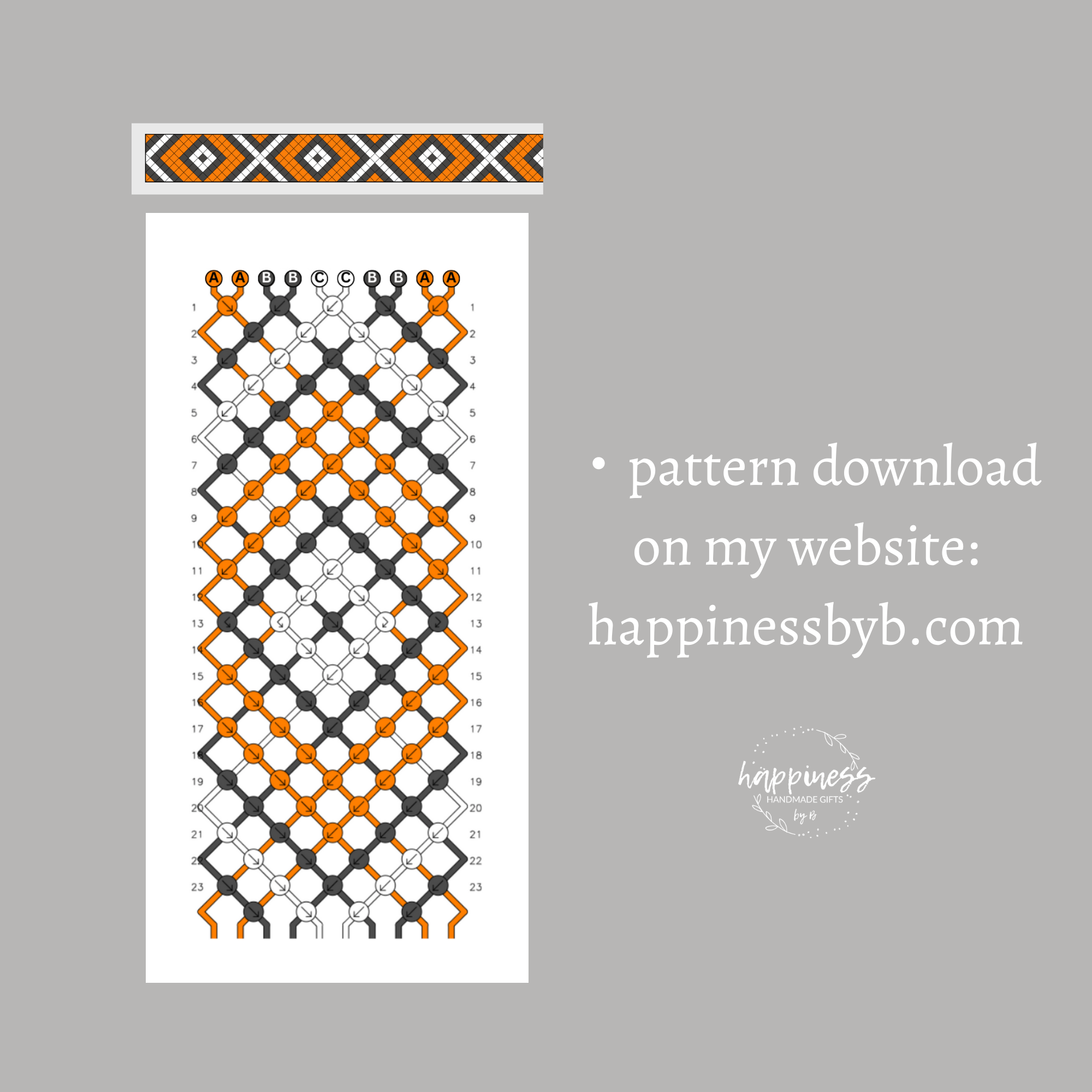 DIY Macrame Strap Kit, Macrame pattern, Video Tutorial and Materials