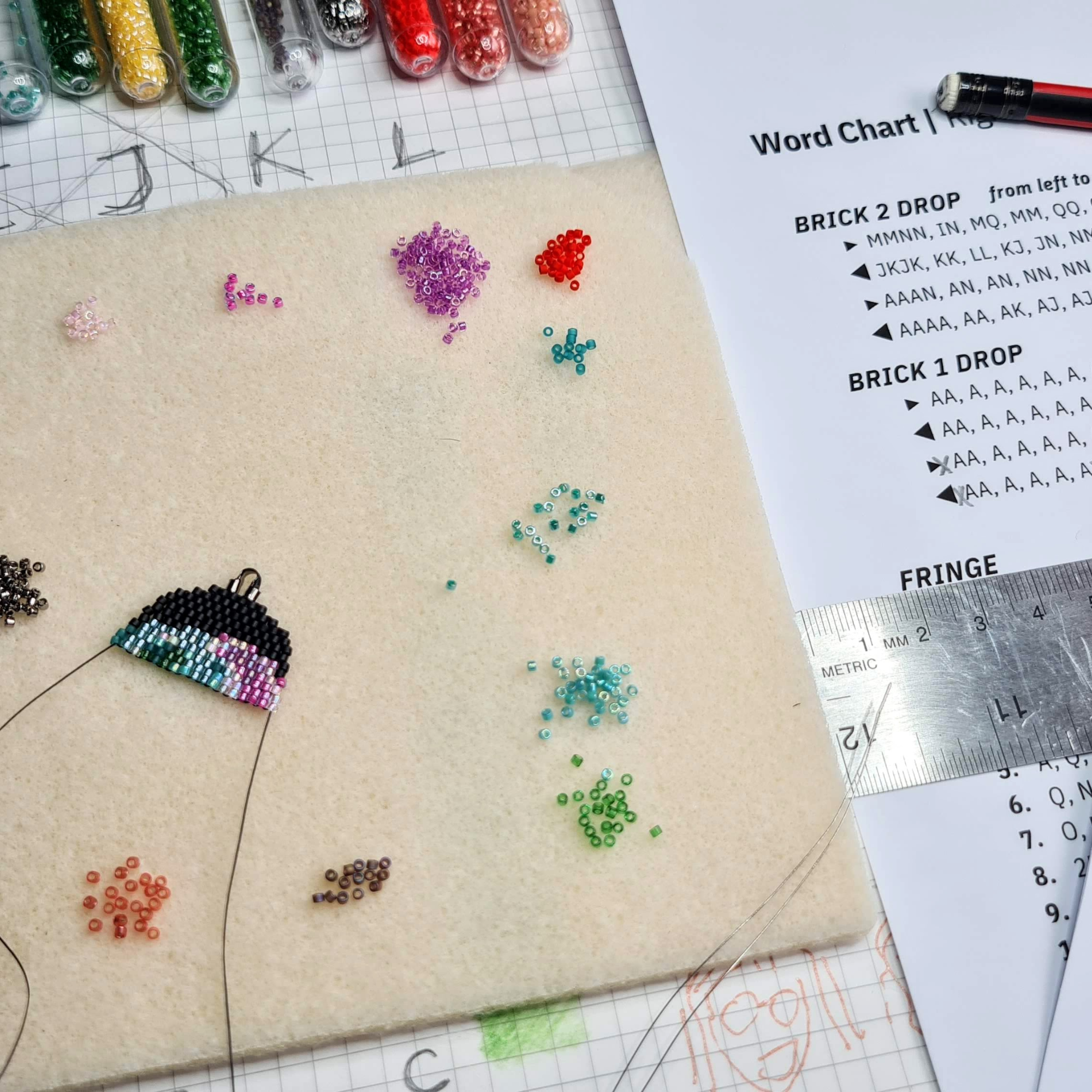 MM Beaded Fringe Earrings Pattern