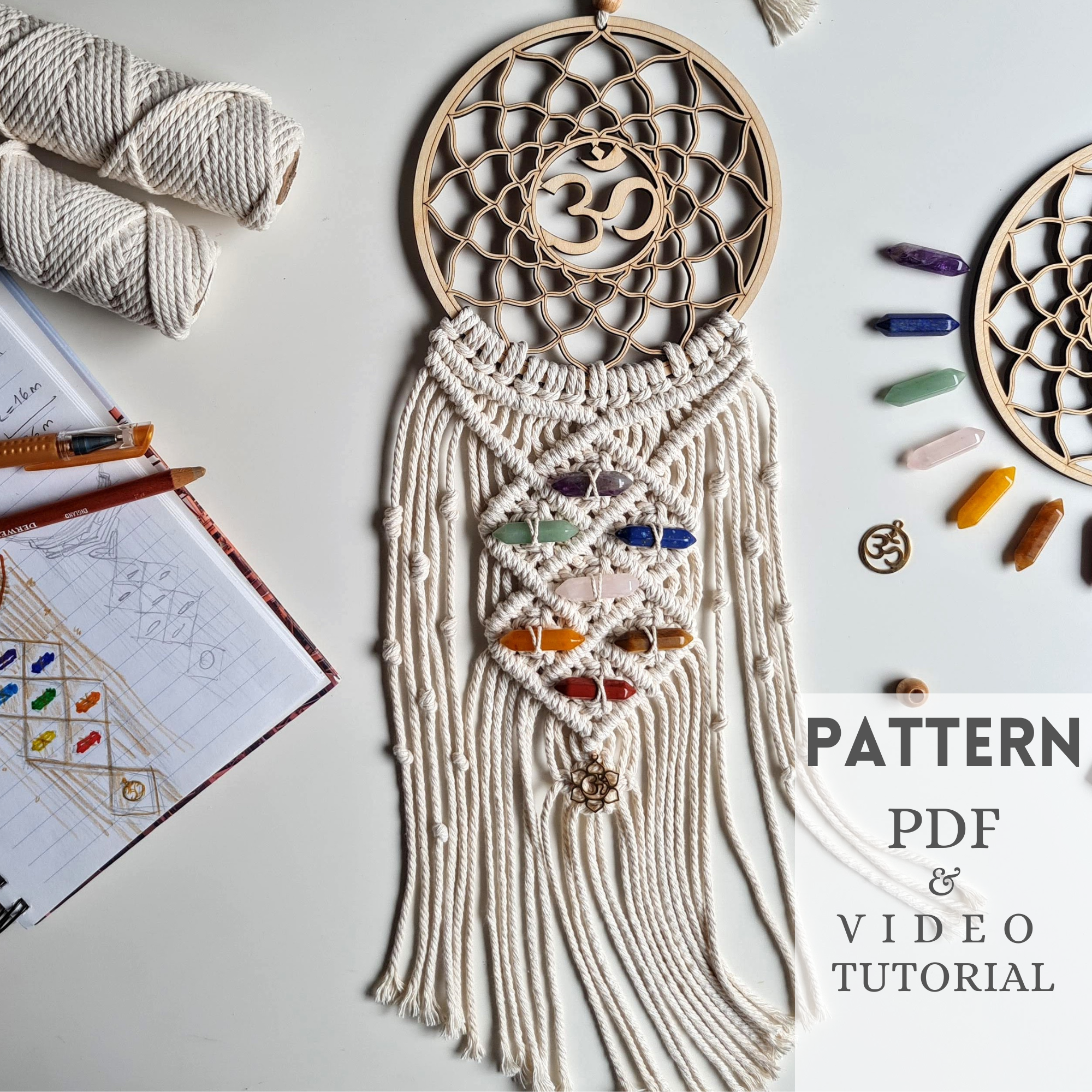 Chakra Macrame Wall Hanging Pattern