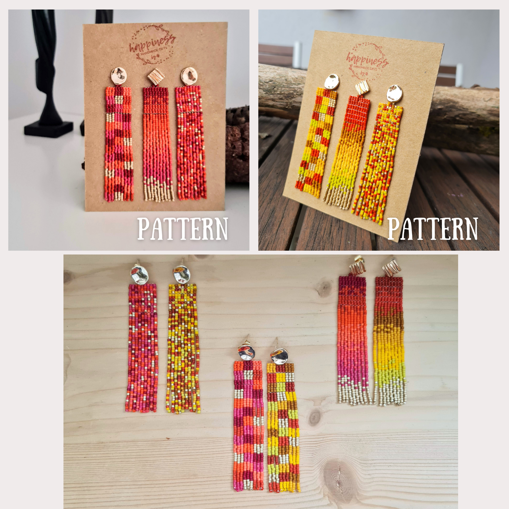 Fringe Earrings Pattern Bundle with Word Chart