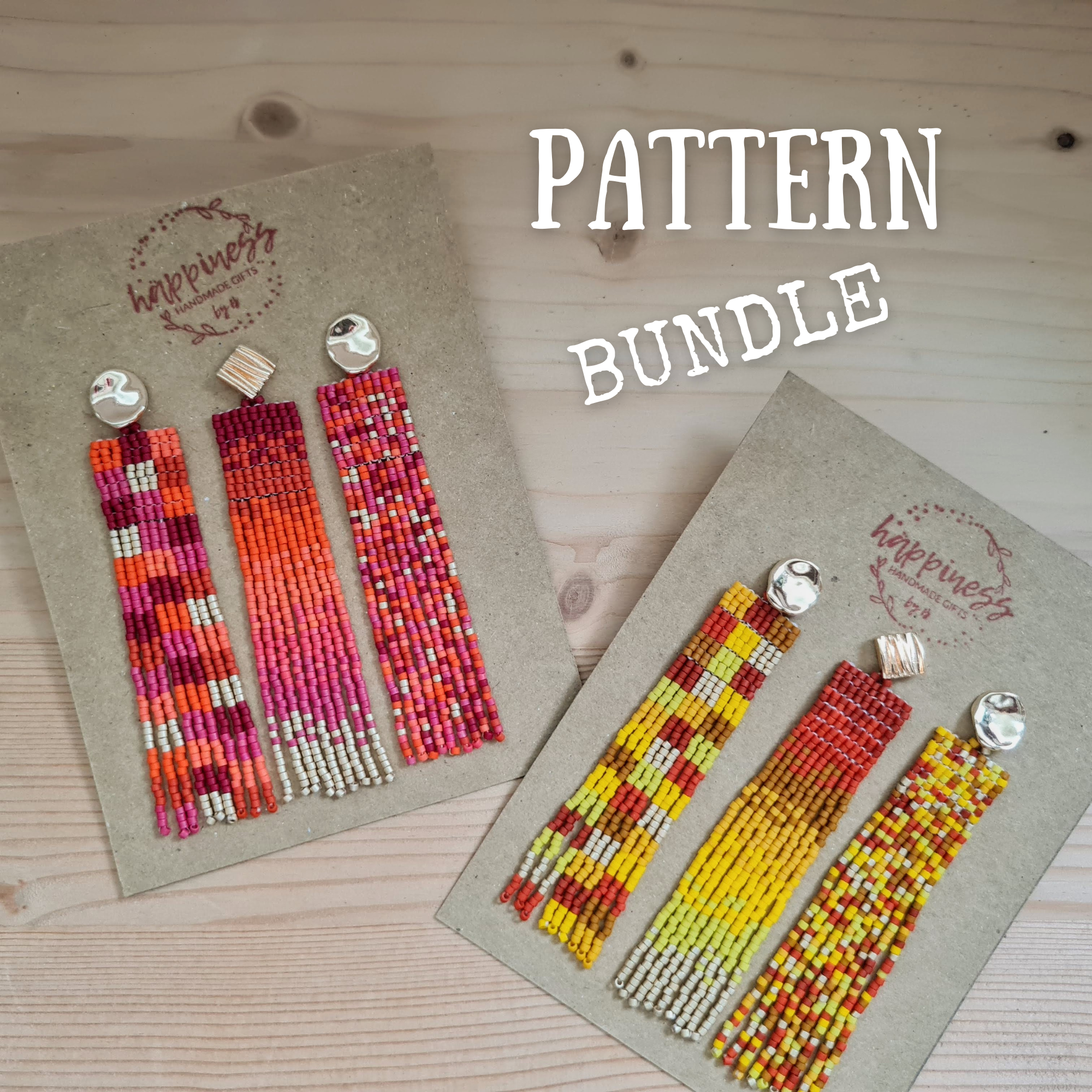 Fringe Earrings Pattern Bundle with Word Chart
