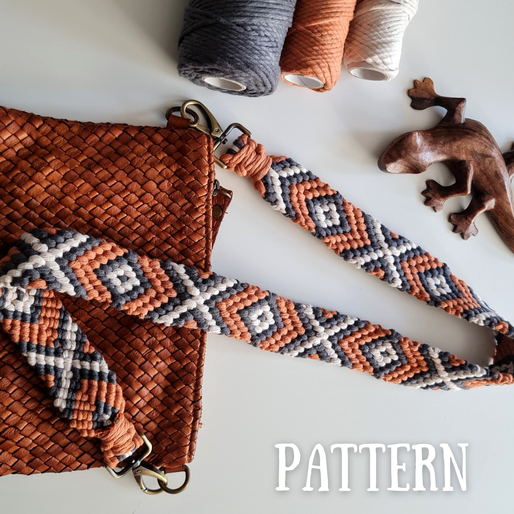 Macrame Bag Strap – PDF Pattern + Video Tutorial (Instant Download), 