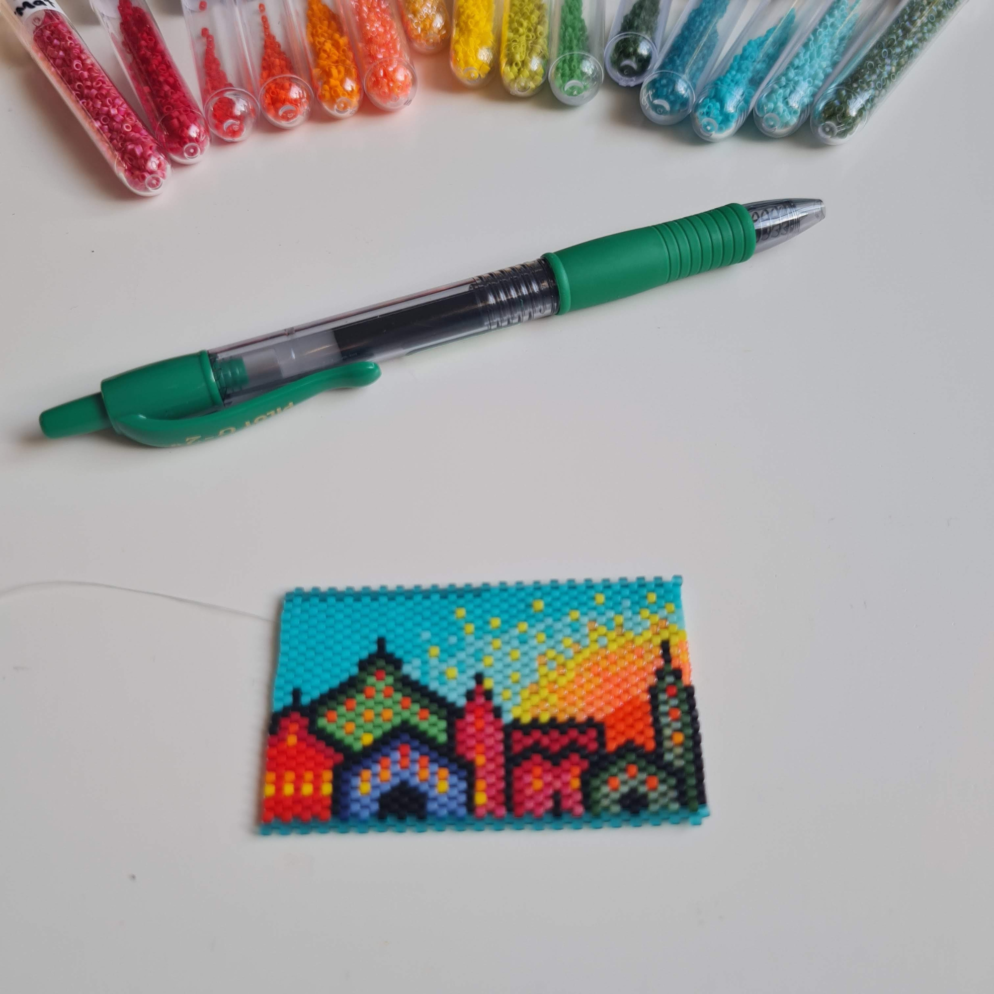 Rainbow City Pen Wrap Pattern