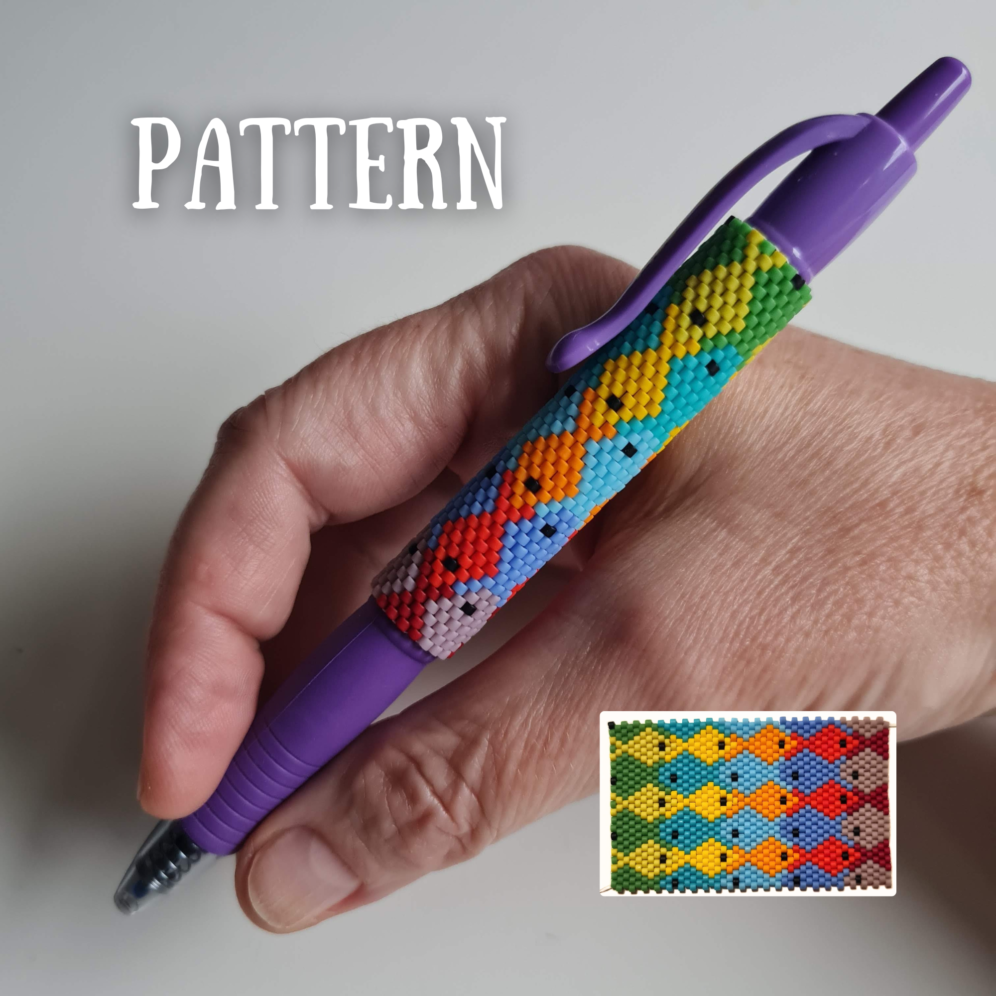Escher Fish Pen Wrap PDF Pattern for Pilot G2