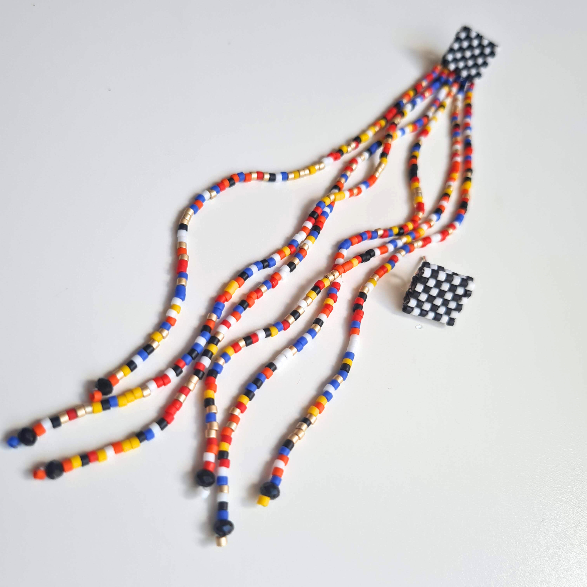 DIY Beaded Earrings Pattern – 3 in 1 Checker, Plaid & Rainbow Designs