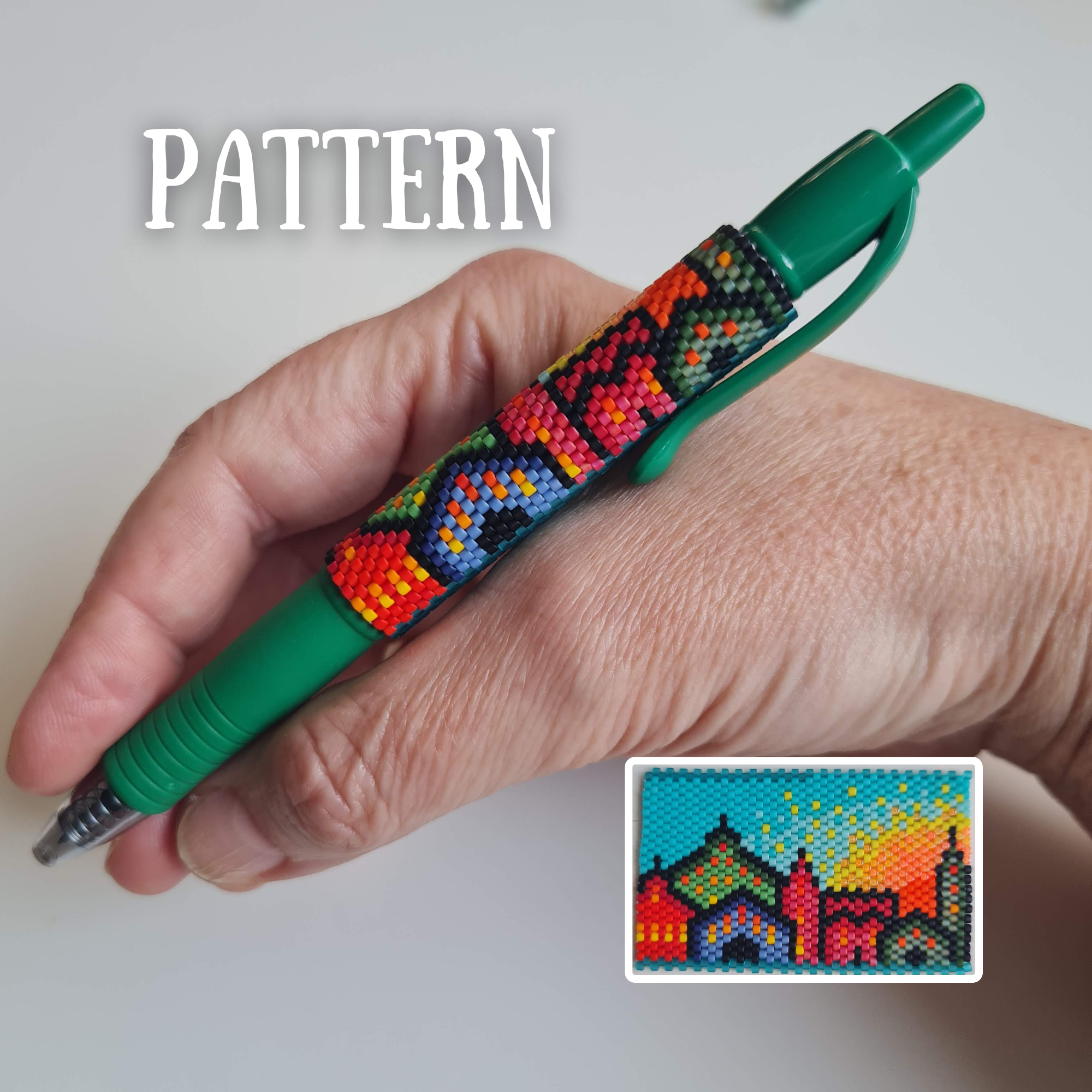 Rainbow City Pen Wrap Pattern