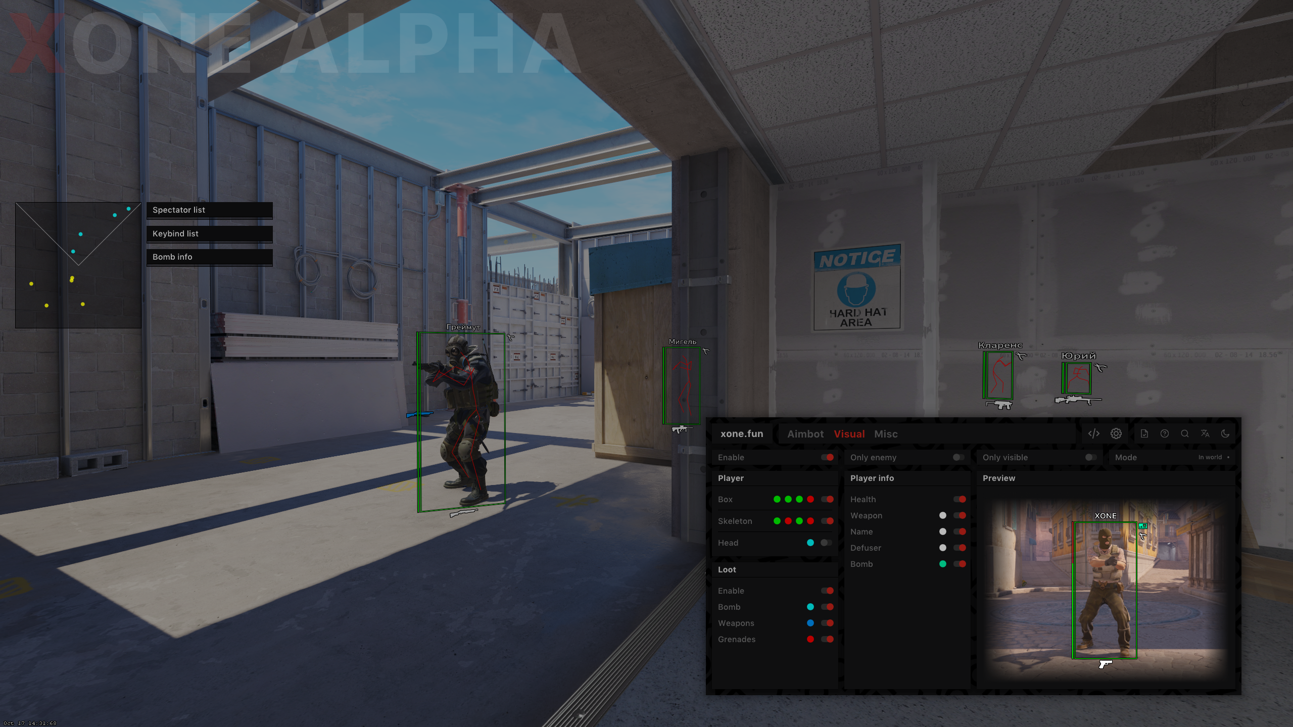 CHEAT LEGIT CS:GO 2 (Xone)