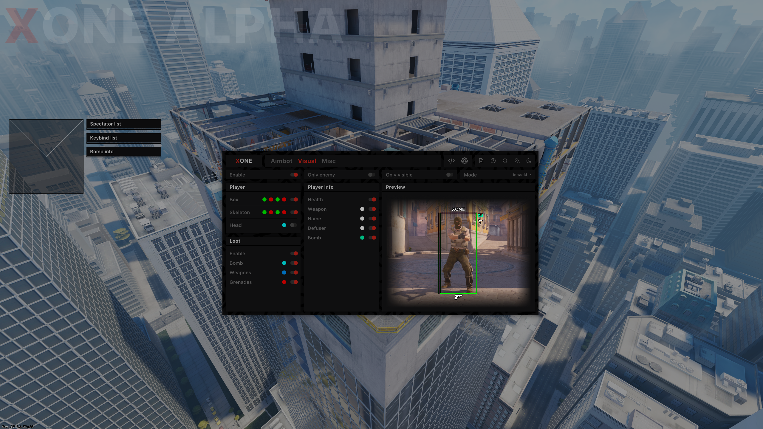 CHEAT LEGIT CS:GO 2 (Xone)