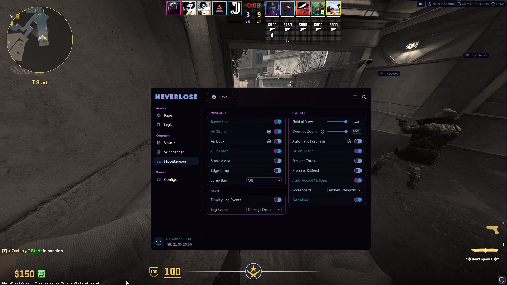 CHEAT NEVERLOSE CS:GO 2