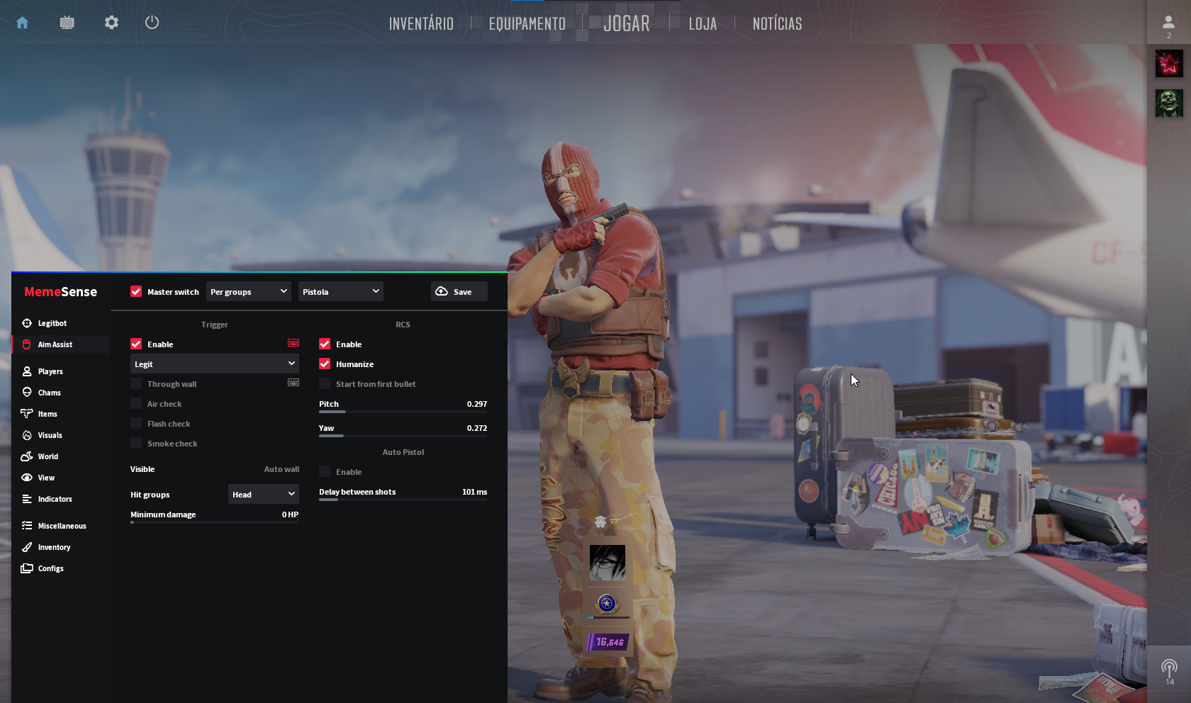 CHEAT LEGIT CS:GO 2 (Memesense)