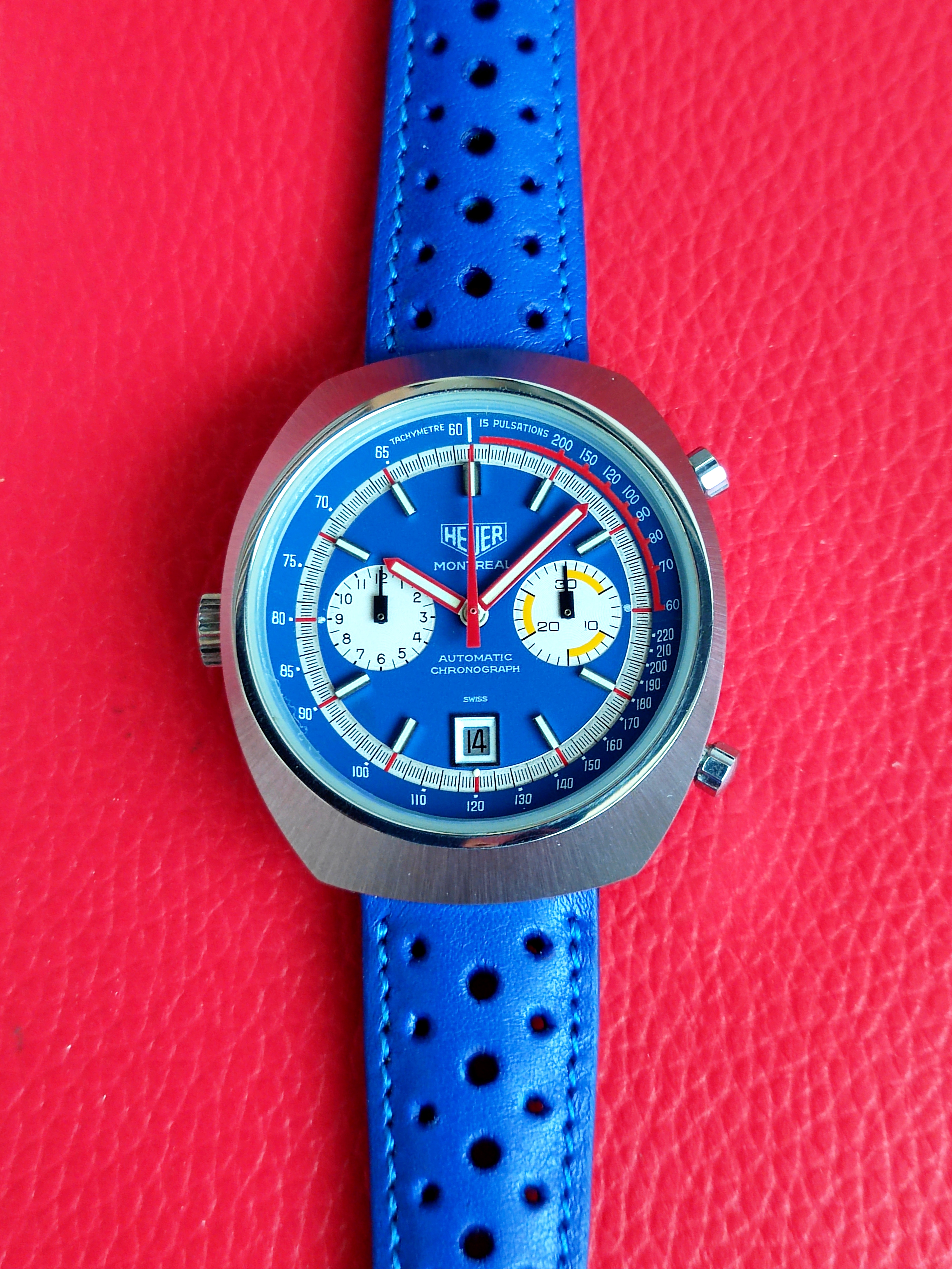 1972 Heuer Montreal 110.503B Blue Dial Cal.12