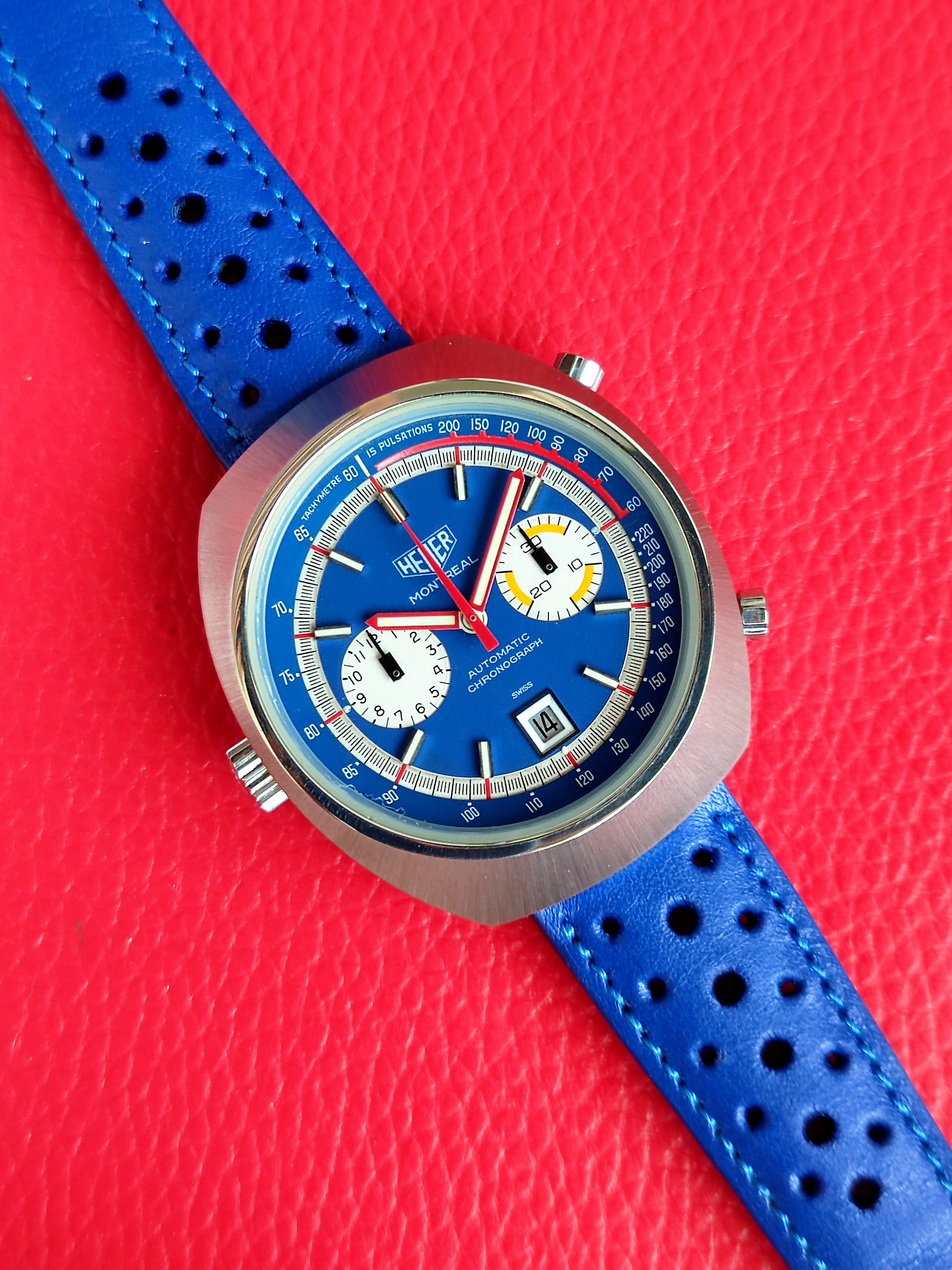 1972 Heuer Montreal 110.503B Blue Dial Cal.12