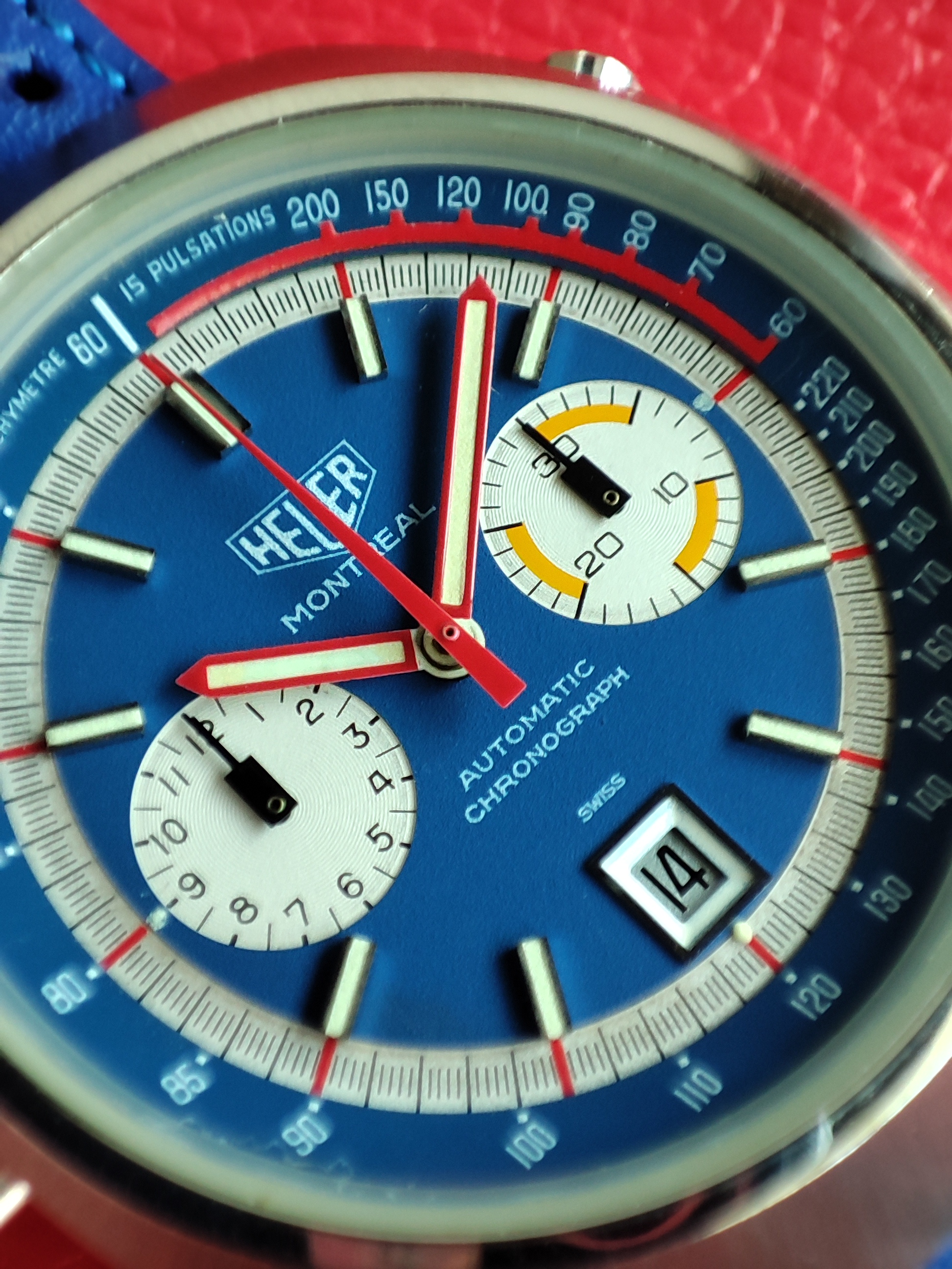 1972 Heuer Montreal 110.503B Blue Dial Cal.12