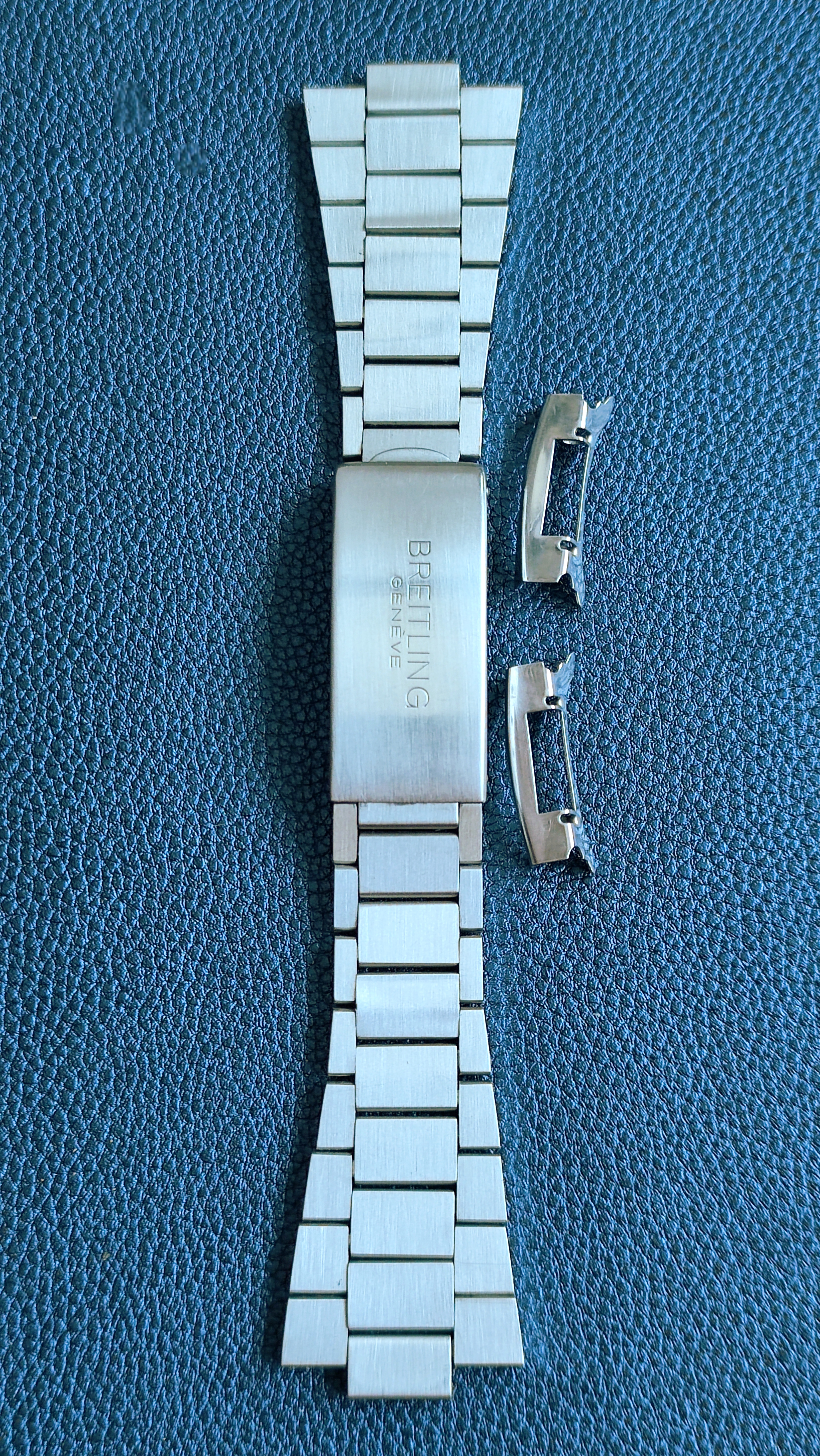 1970s Breitling SS Bracelet 22mm with end links