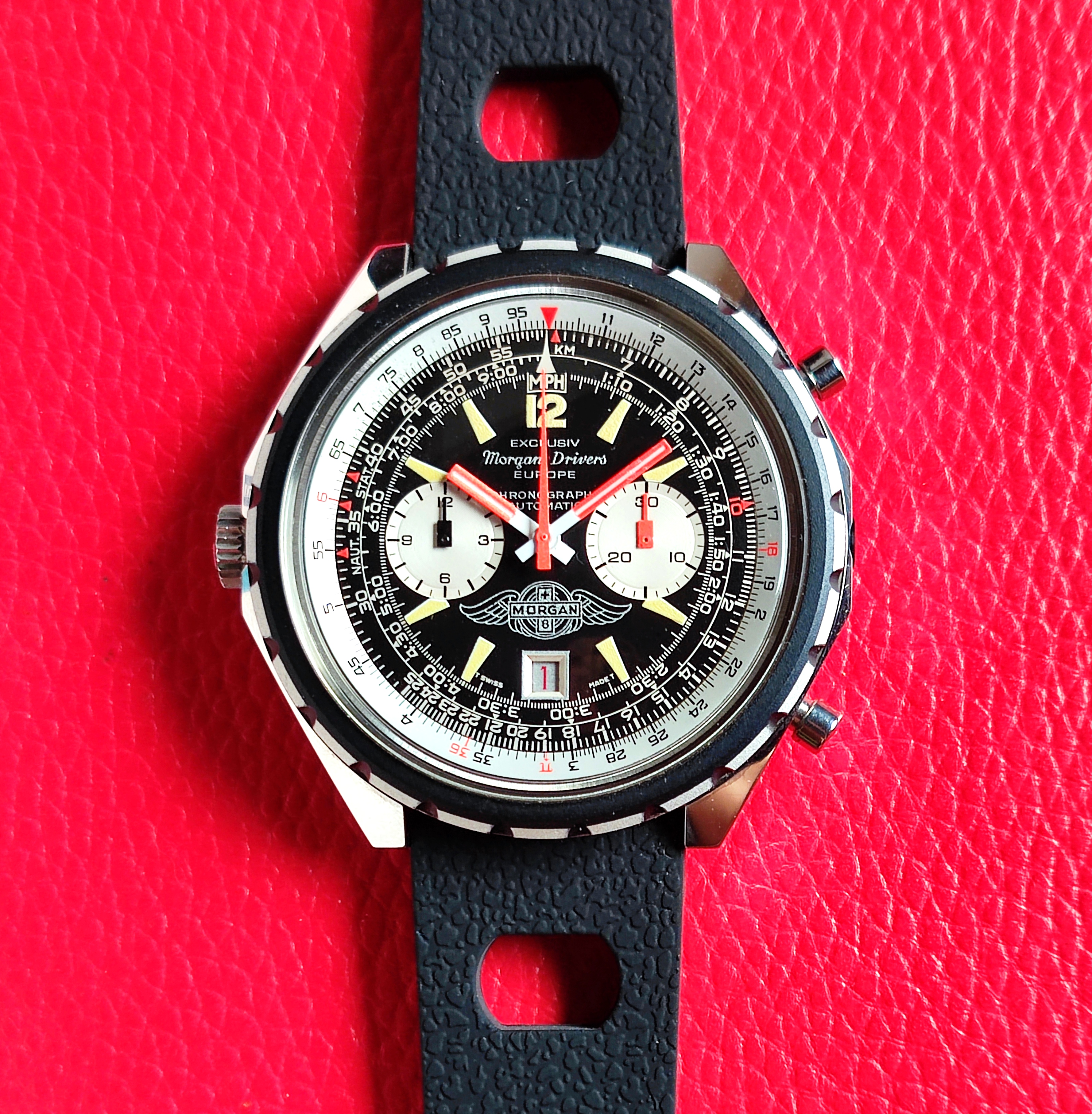 1977 Breitling ‘Chrono-Matic’ Ref 1806 “Morgan Drivers Europe”