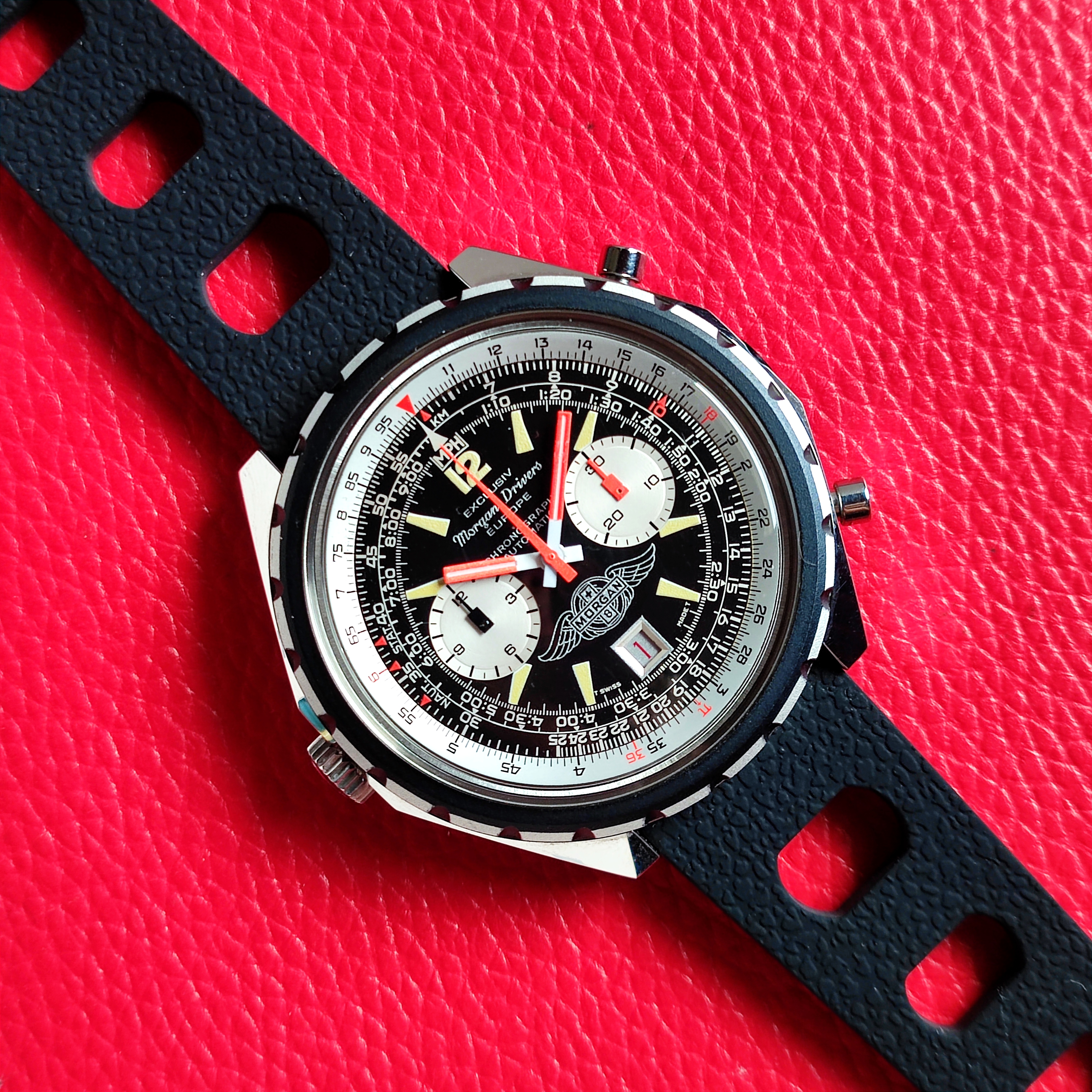 1977 Breitling ‘Chrono-Matic’ Ref 1806 “Morgan Drivers Europe”