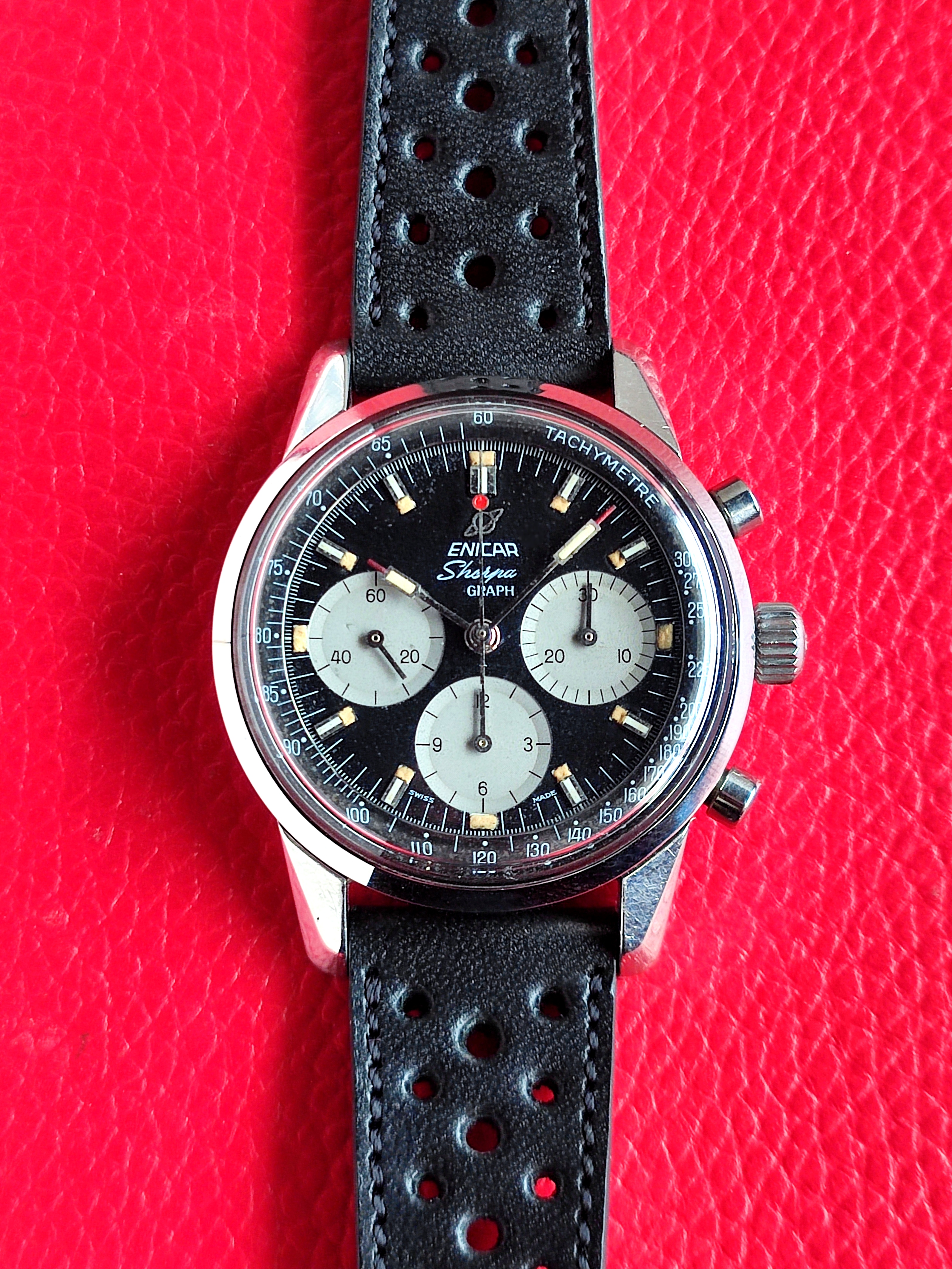1966 Enicar Sherpa Graph “Jim Clark” MK III Chronograph