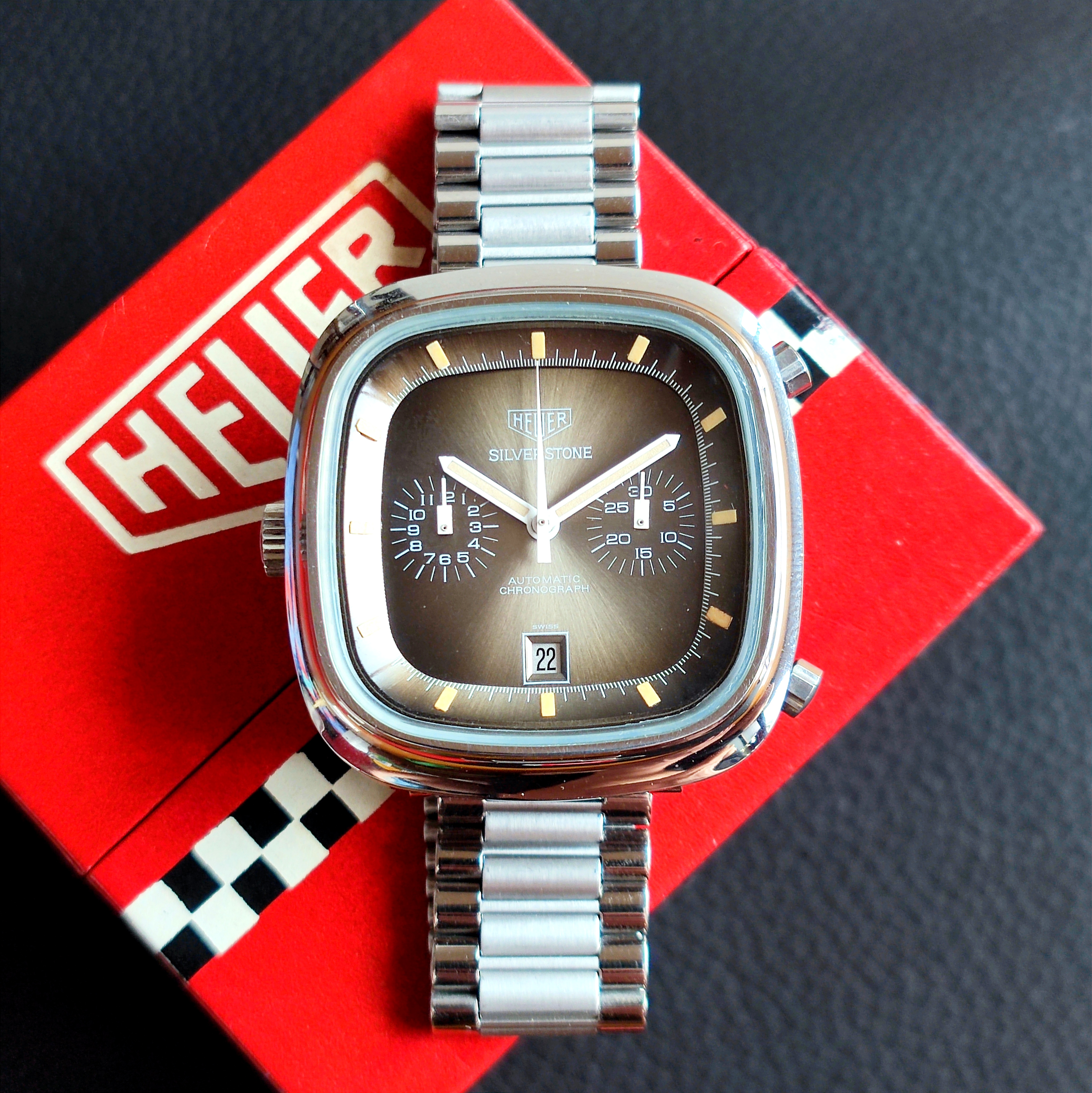 1974 Heuer Silverstone ref 110.313 - Fume Dial - MINT!