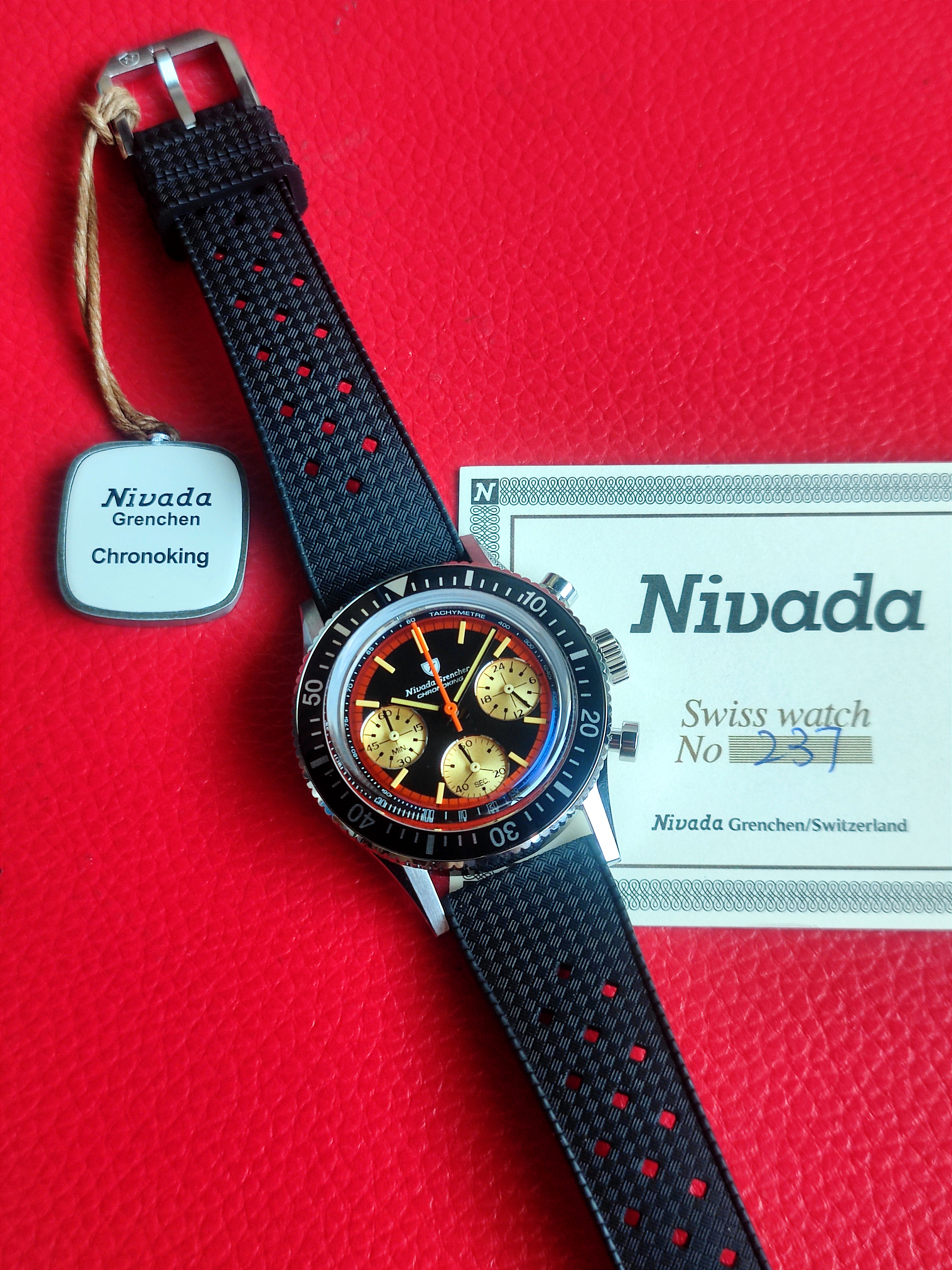 2023 Nivada Grenchen, Chronoking "Paul Newman" Orange 