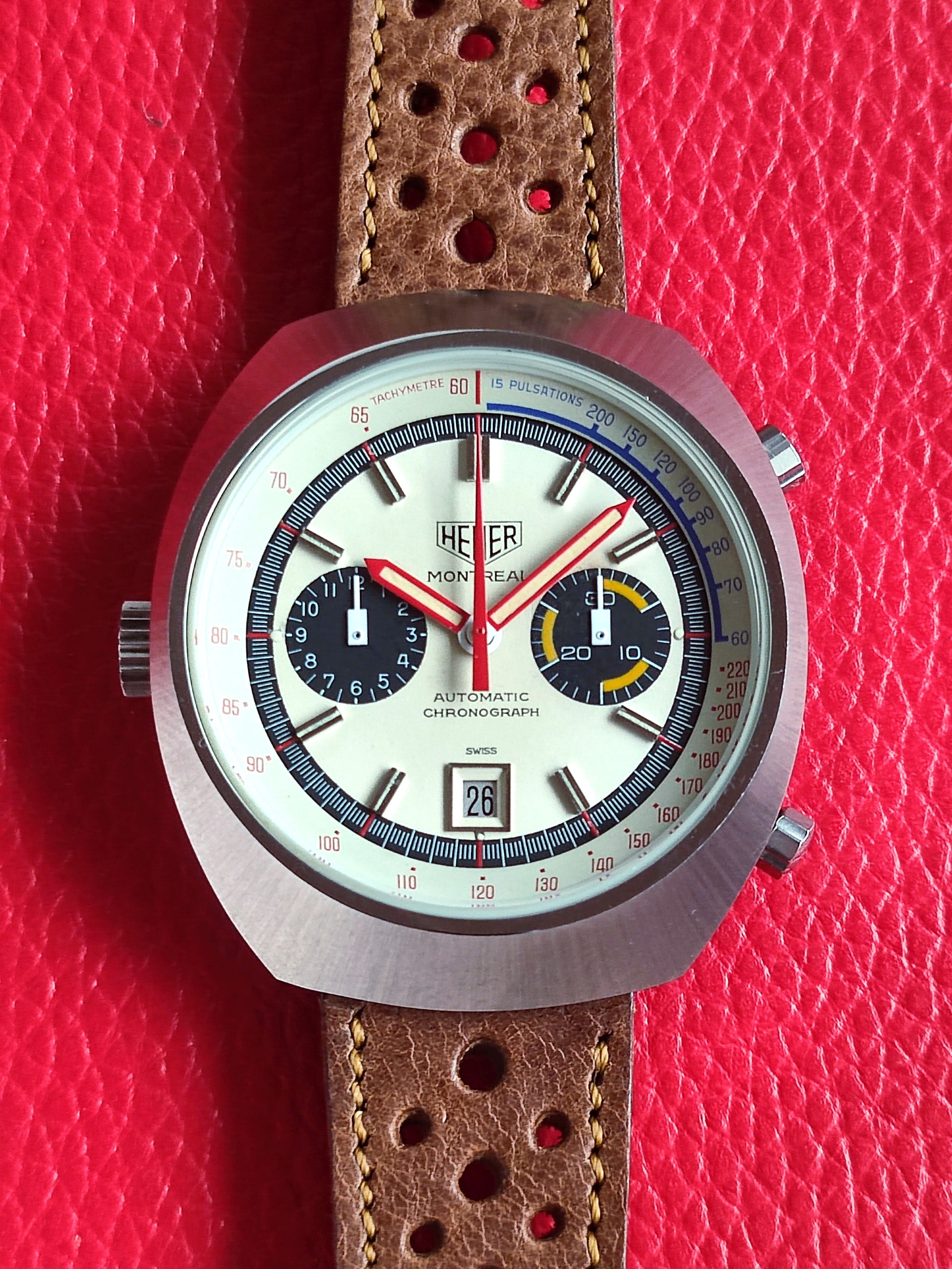 1972 Heuer Montreal 110.503W White Dial Cal.12