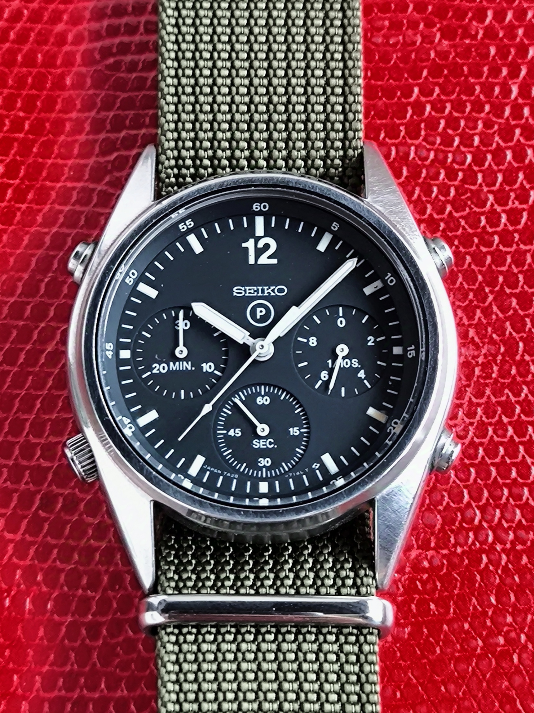 Seiko 7A28-7129 RAF-Issued Gen 1 Chronograph 4630/87