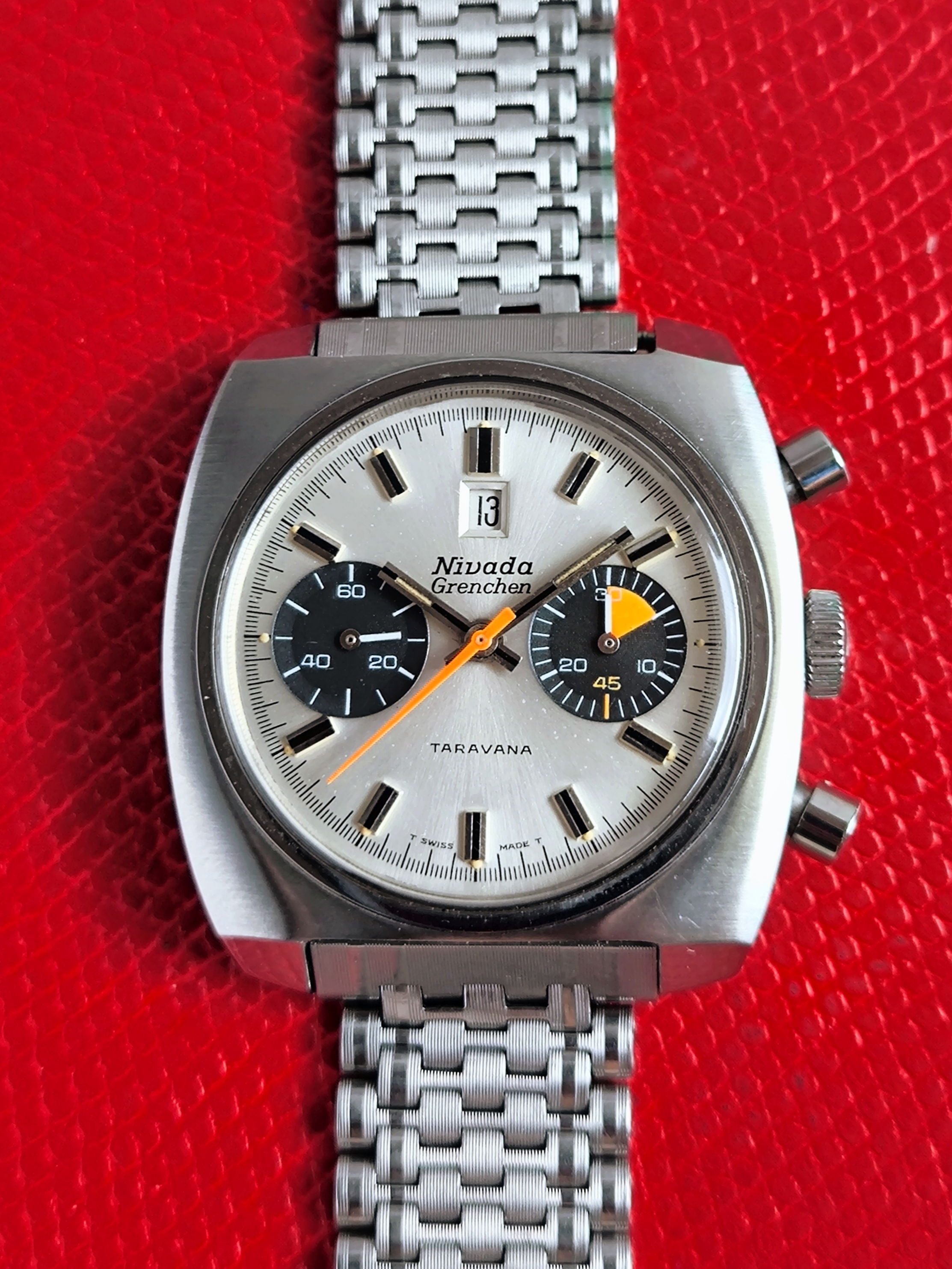 1970 Nivada Grenchen Taravana Chronograph 87012