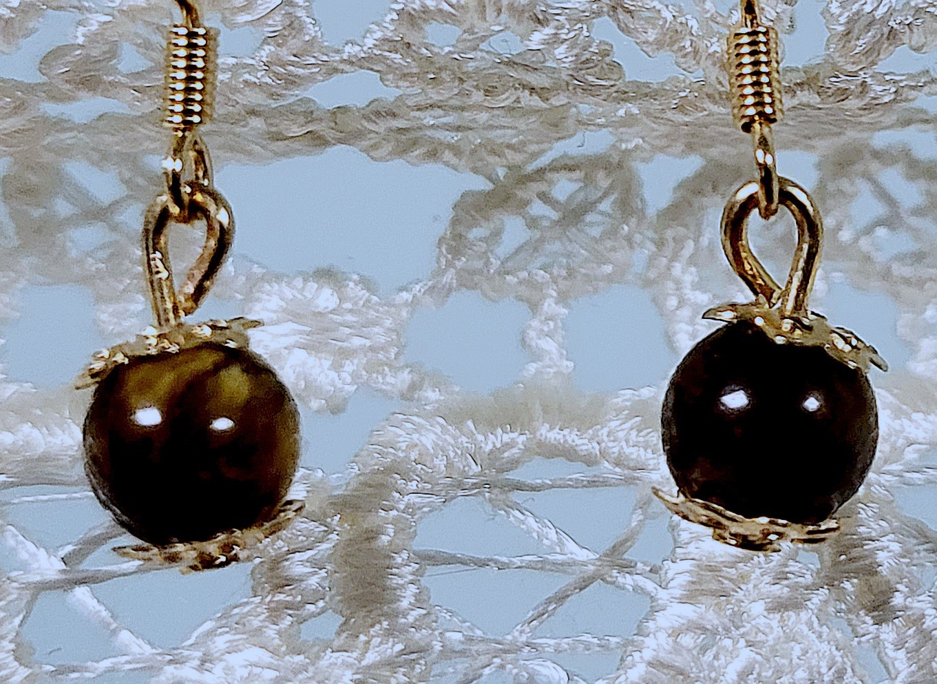 Boucles d'oreille perles en Oeil de tigre
